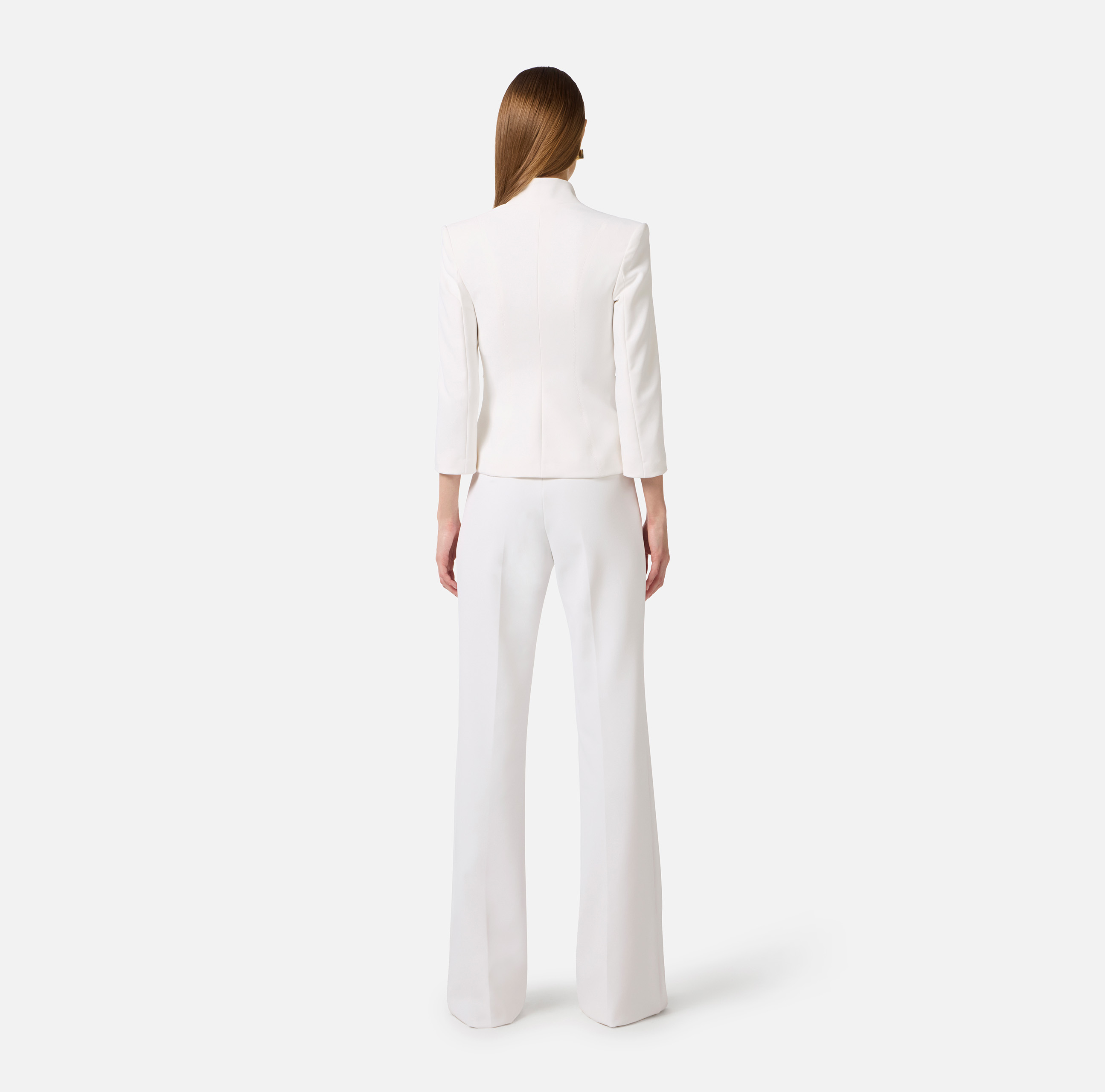 Jacket in double layer crêpe and satin fabrics | Elisabetta Franchi