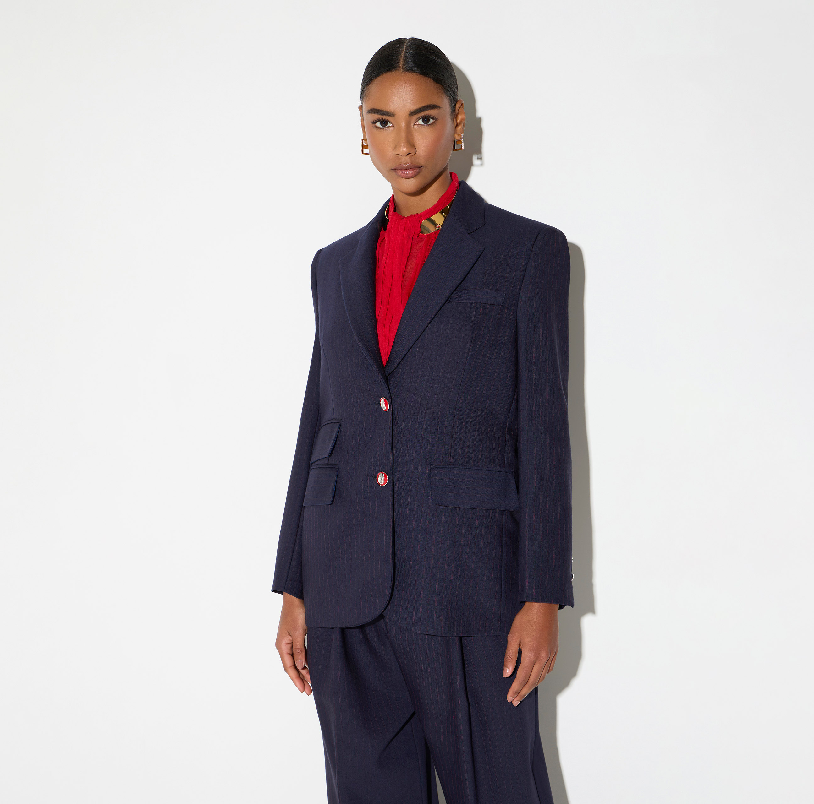 Pinstriped jacket in cool wool fabric | Elisabetta Franchi