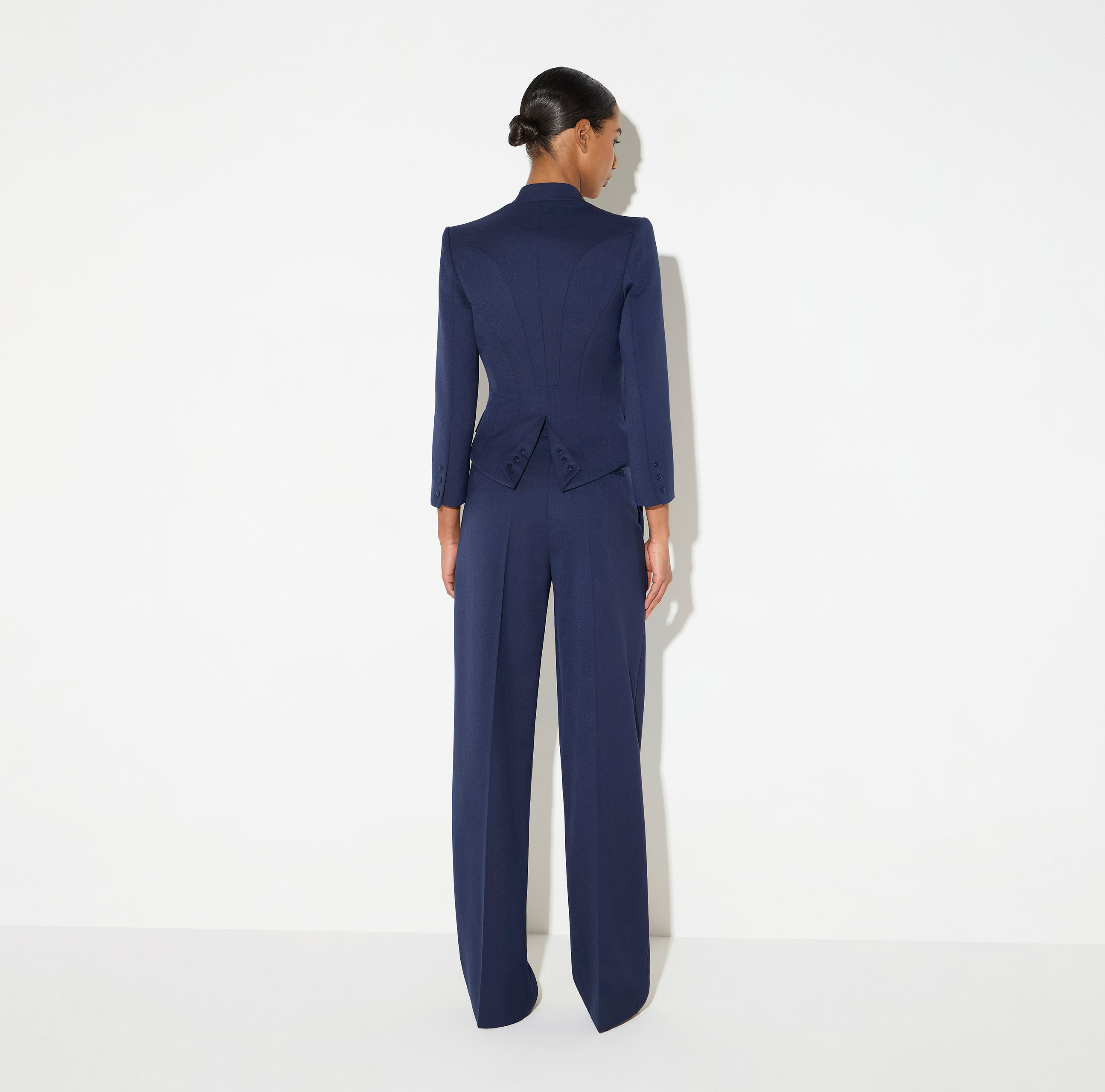Jacket in gabardine fabric with jewel collar | Elisabetta Franchi