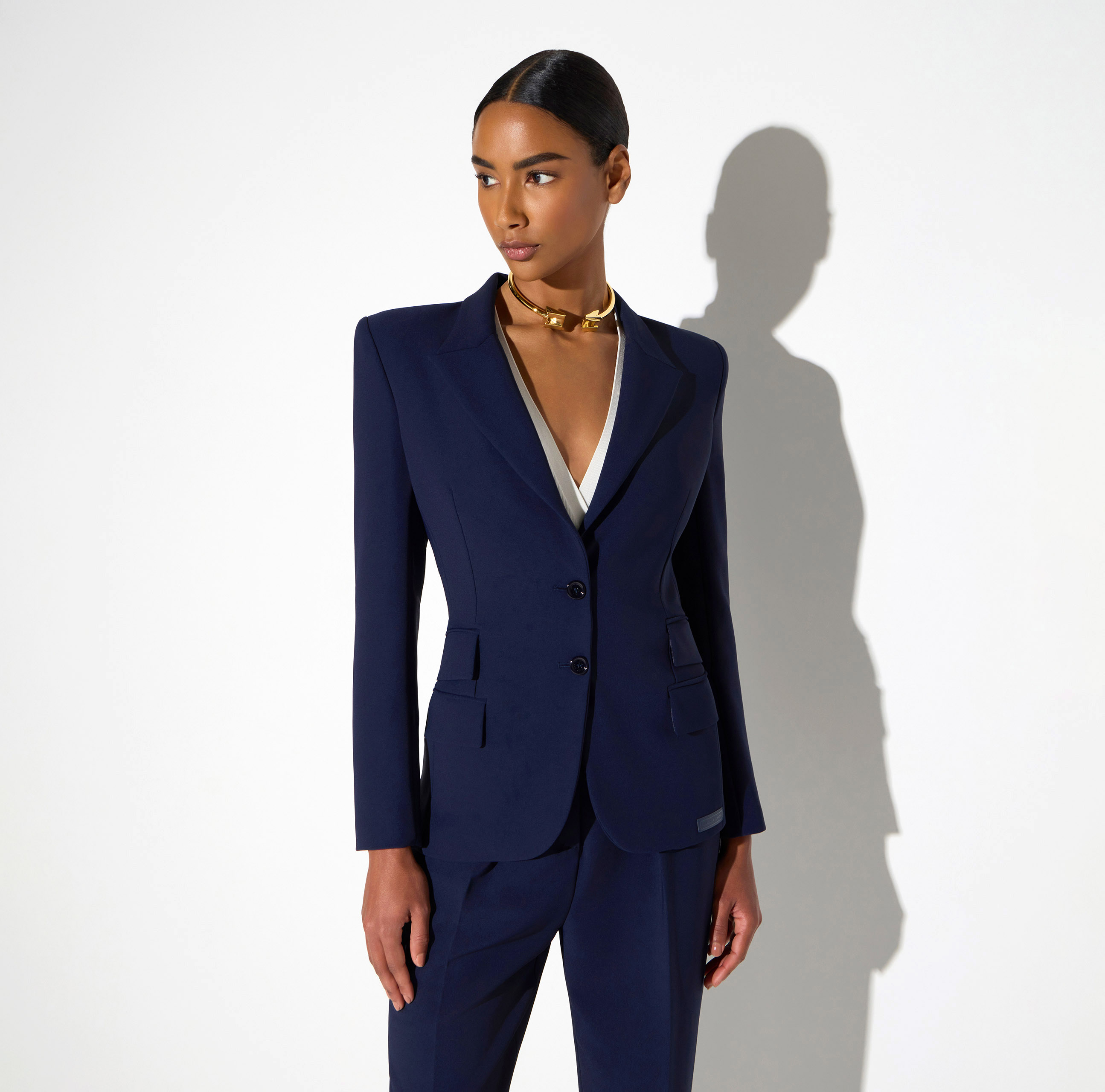Elisabetta Franchi テーラードジャケット ネイビー 38 GI25666E2_H88_1_D.jpg