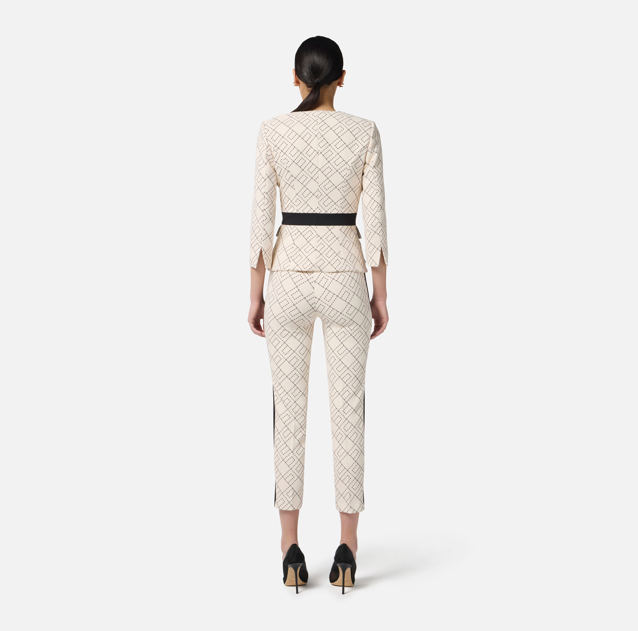 【25SS】 ELISABETTA FRANCHI ジャカード ジャケット 2色 25SS】 ELISABETTA FRANCHI ジャカード ジャケット 2色