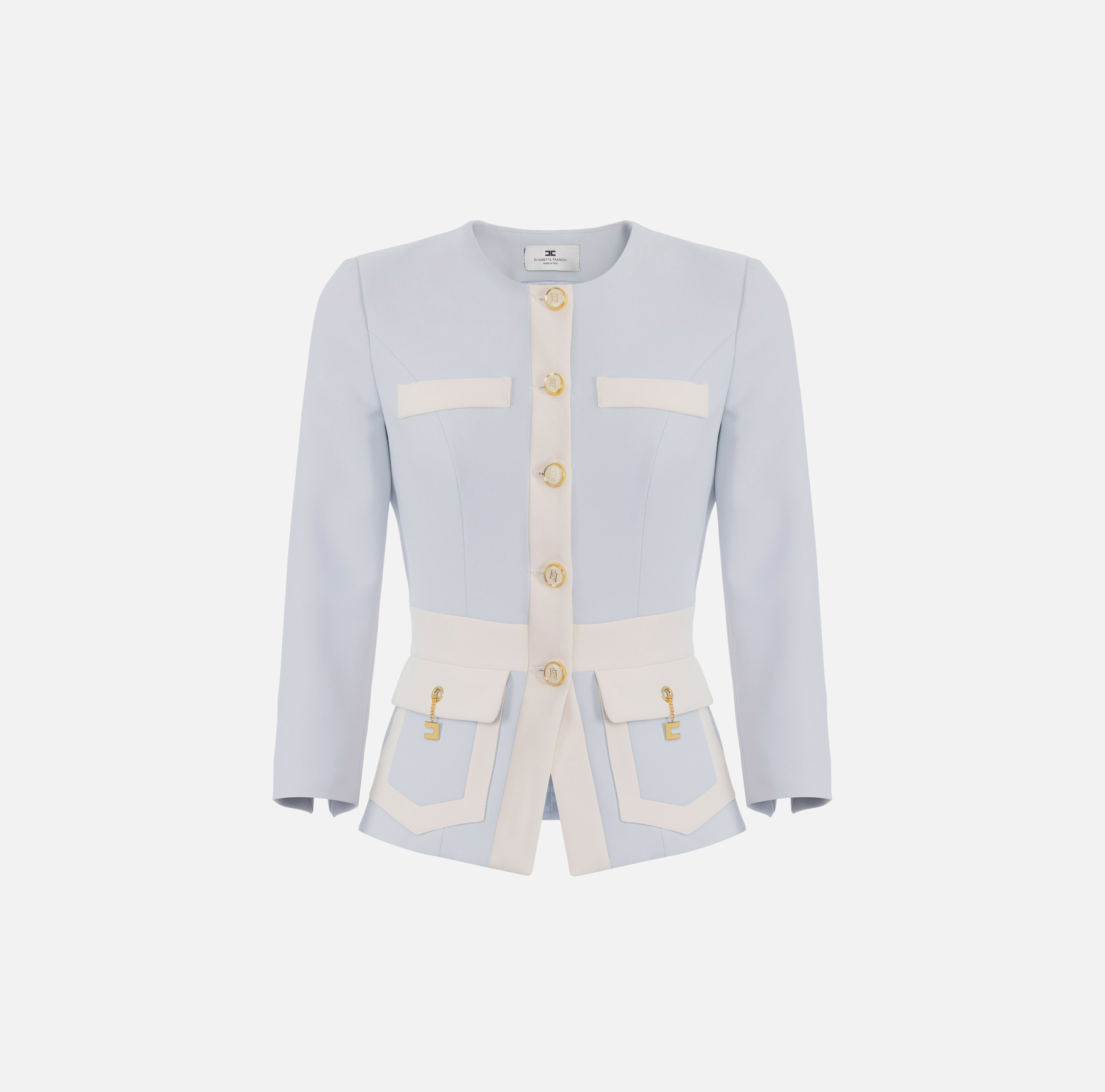 【24SS NEW】ELISABETTA FRANCHI / クロップドジャケット / 2色 24SS NEW】ELISABETTA FRANCHI / クロップドジャケット / 2色