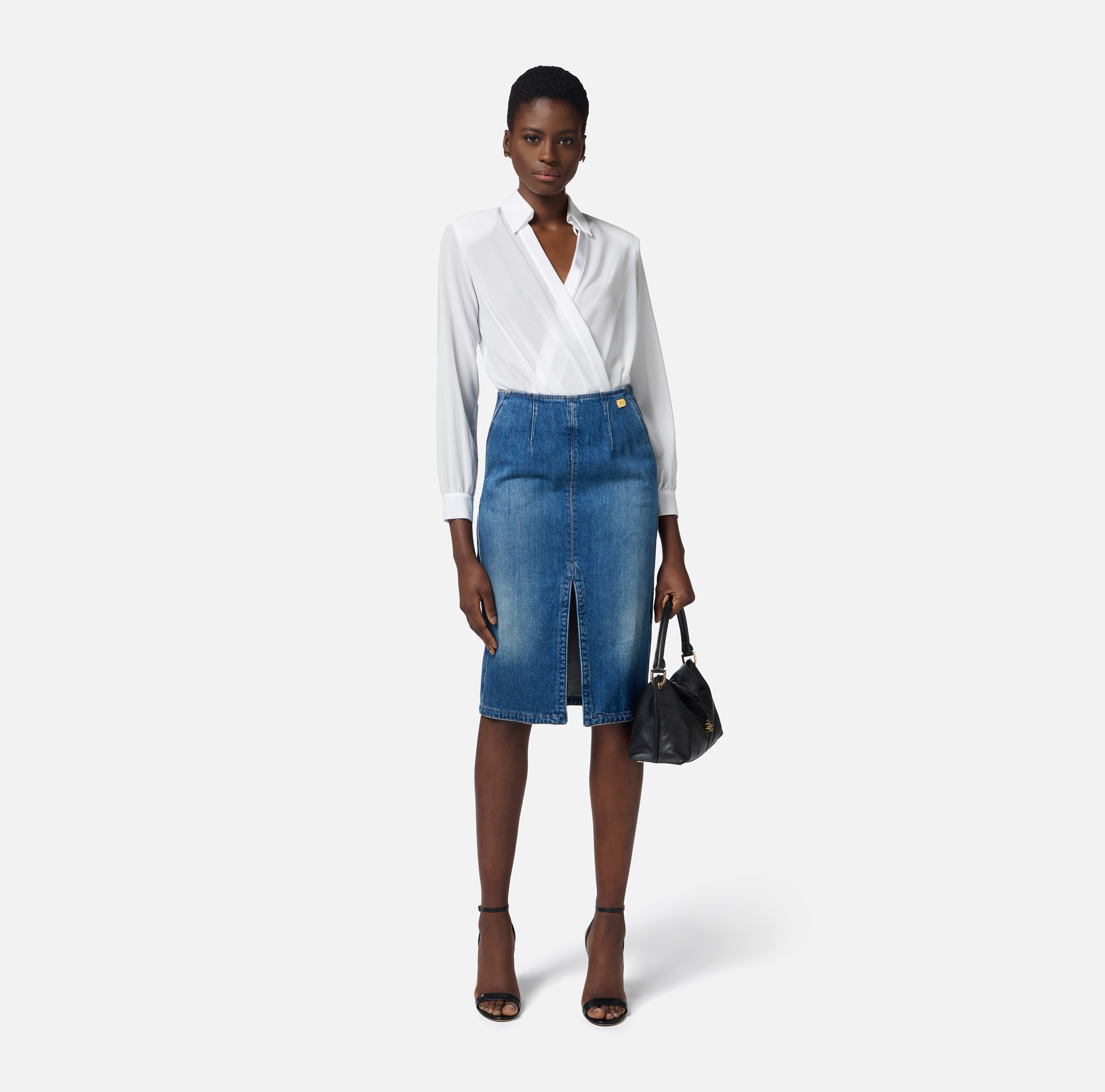 デニム・ジーパン ELISABETTA FRANCHI JEWELS LOGO JEANS Jeans with jewel logo | Elisabetta Franchi