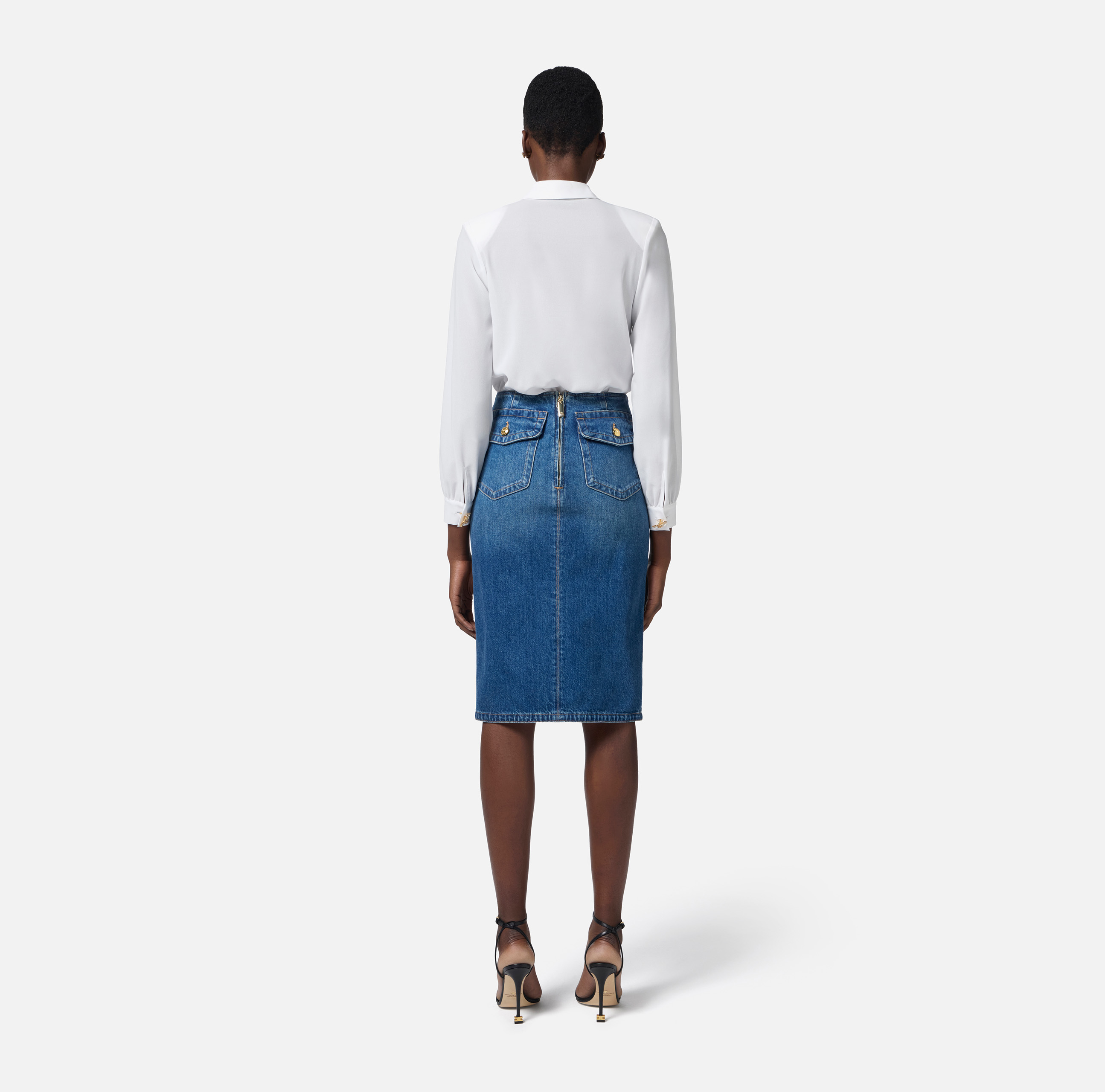 スカート ELISABETTA FRANCHI Woman Skirt Blue GJ35N 139 ELISABETTA FRANCHI: Skirt woman - Blue | Elisabetta Franchi