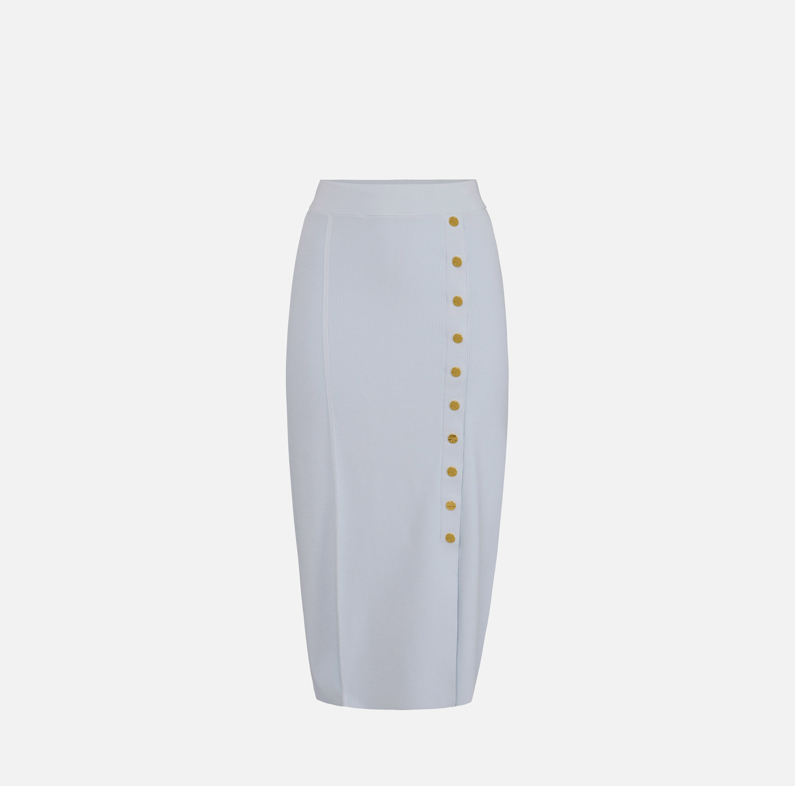 Skirt in knitted fabric with jewel buttons | Elisabetta Franchi