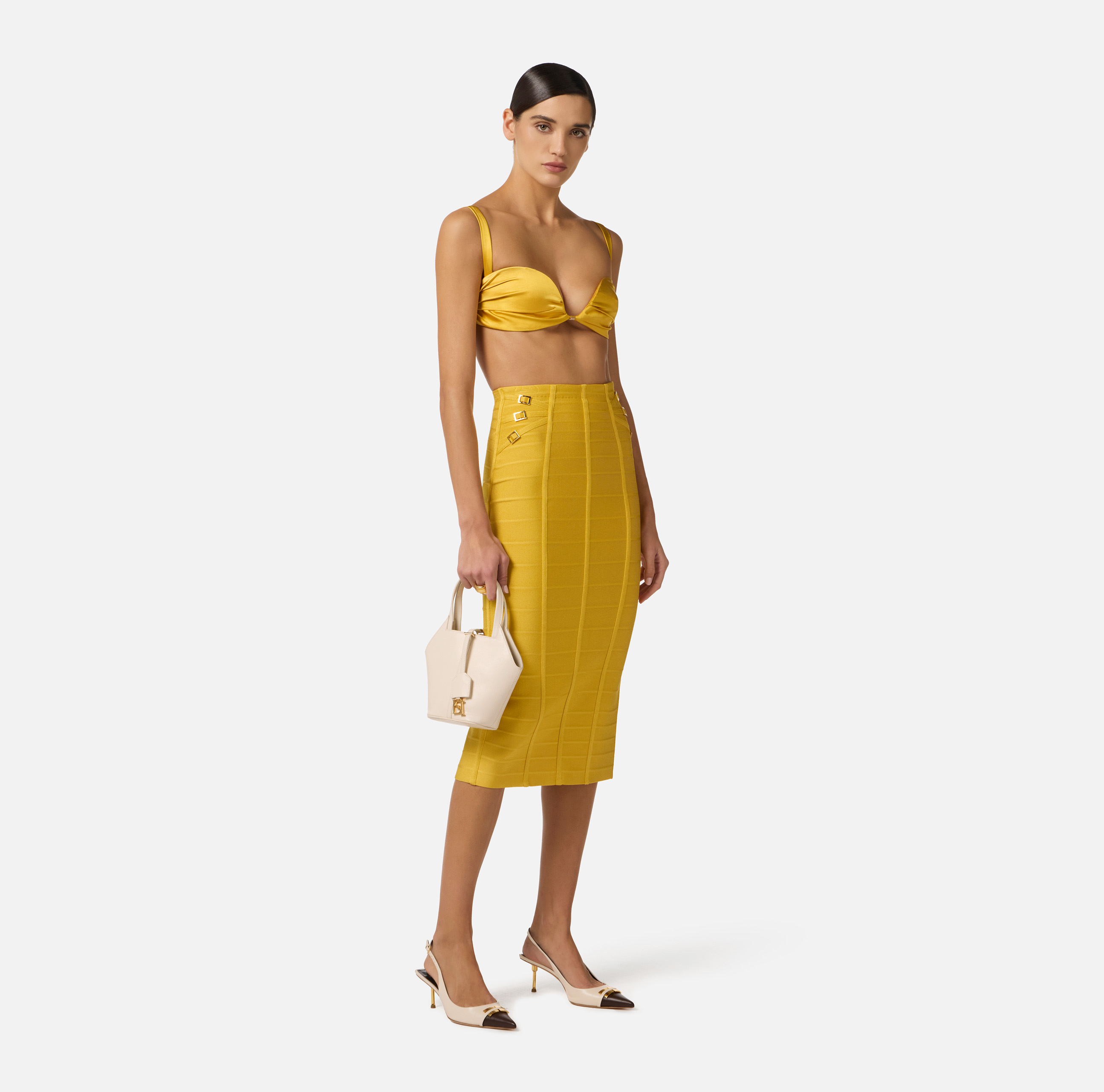 ELISABETTA FRANCHI♡シャーリングドッキングスカート Elegant Elisabetta Franchi Skirts | Buy them at our online shop