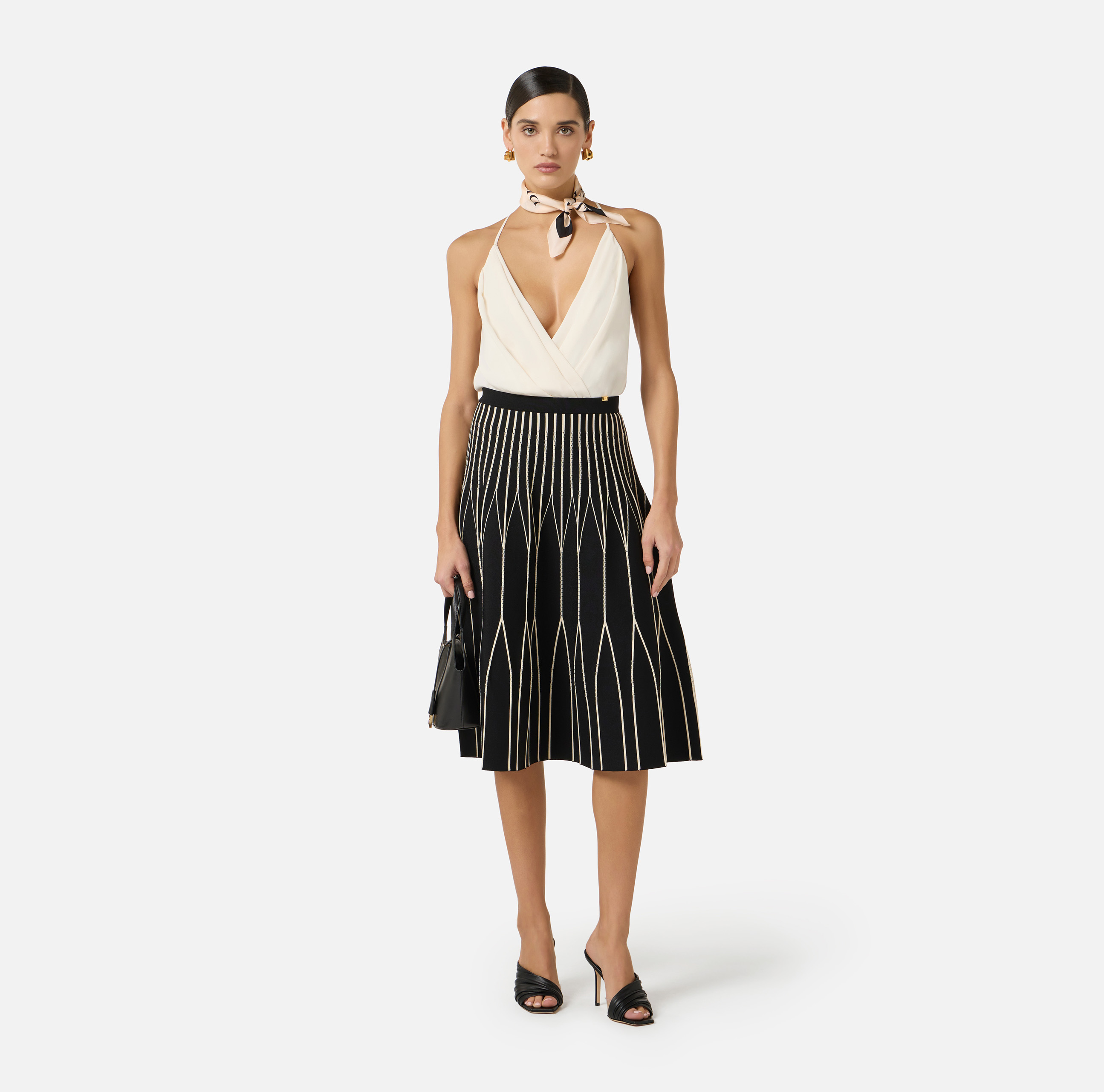 Two-colour knit skirt | Elisabetta Franchi