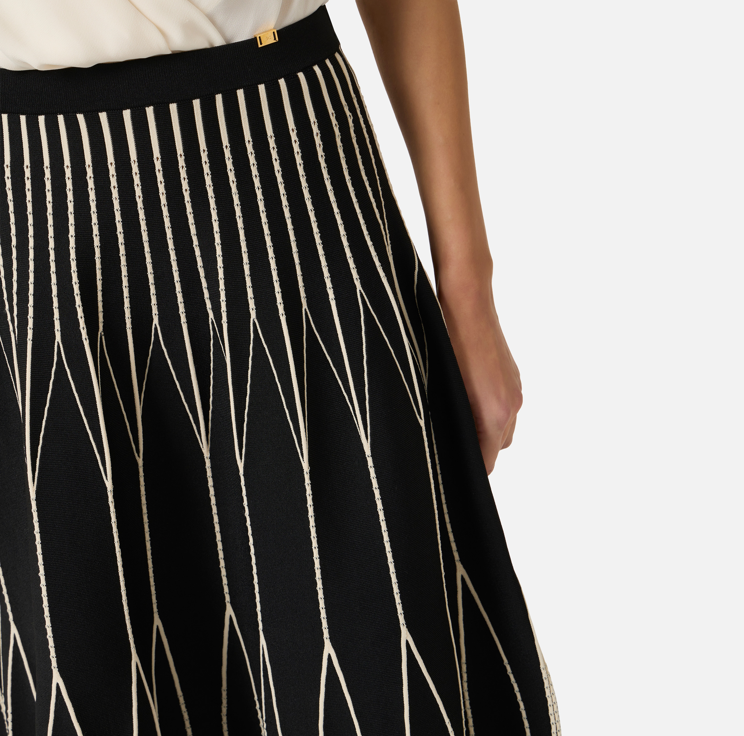 Two-colour knit skirt | Elisabetta Franchi