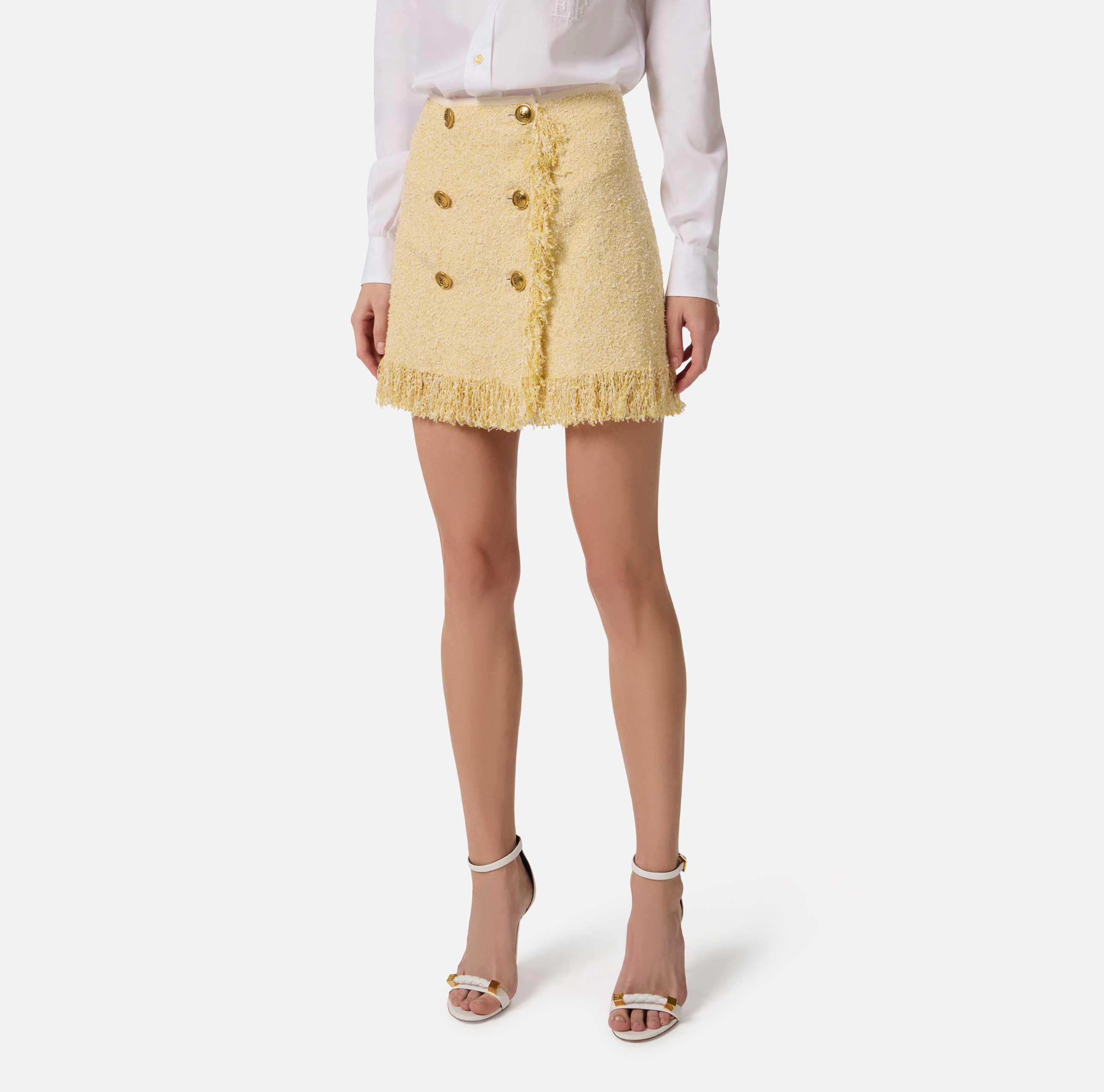 Bouclé knit miniskirt | Elisabetta Franchi
