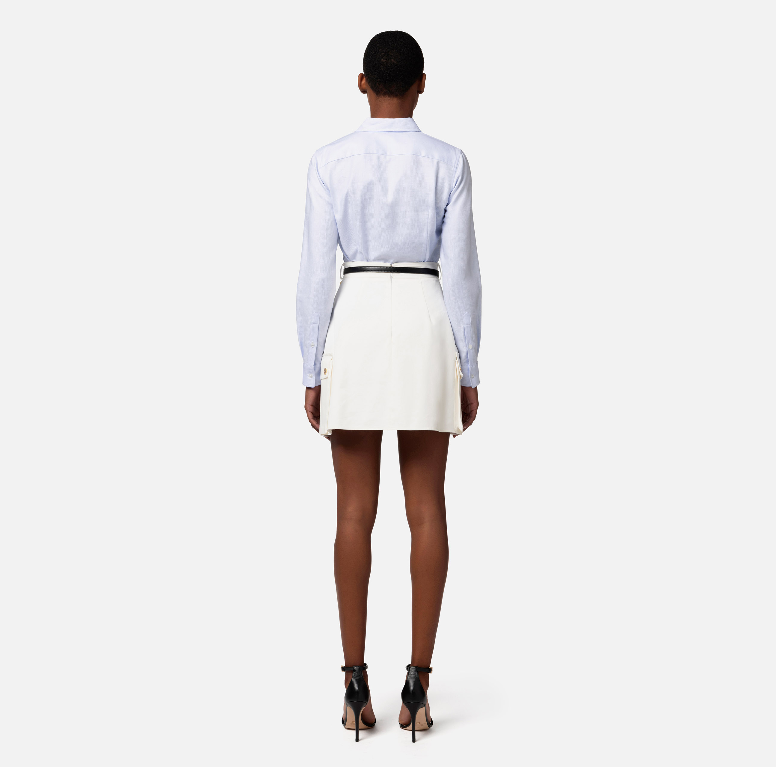 Belted Utility Mini Skirt Brobei
