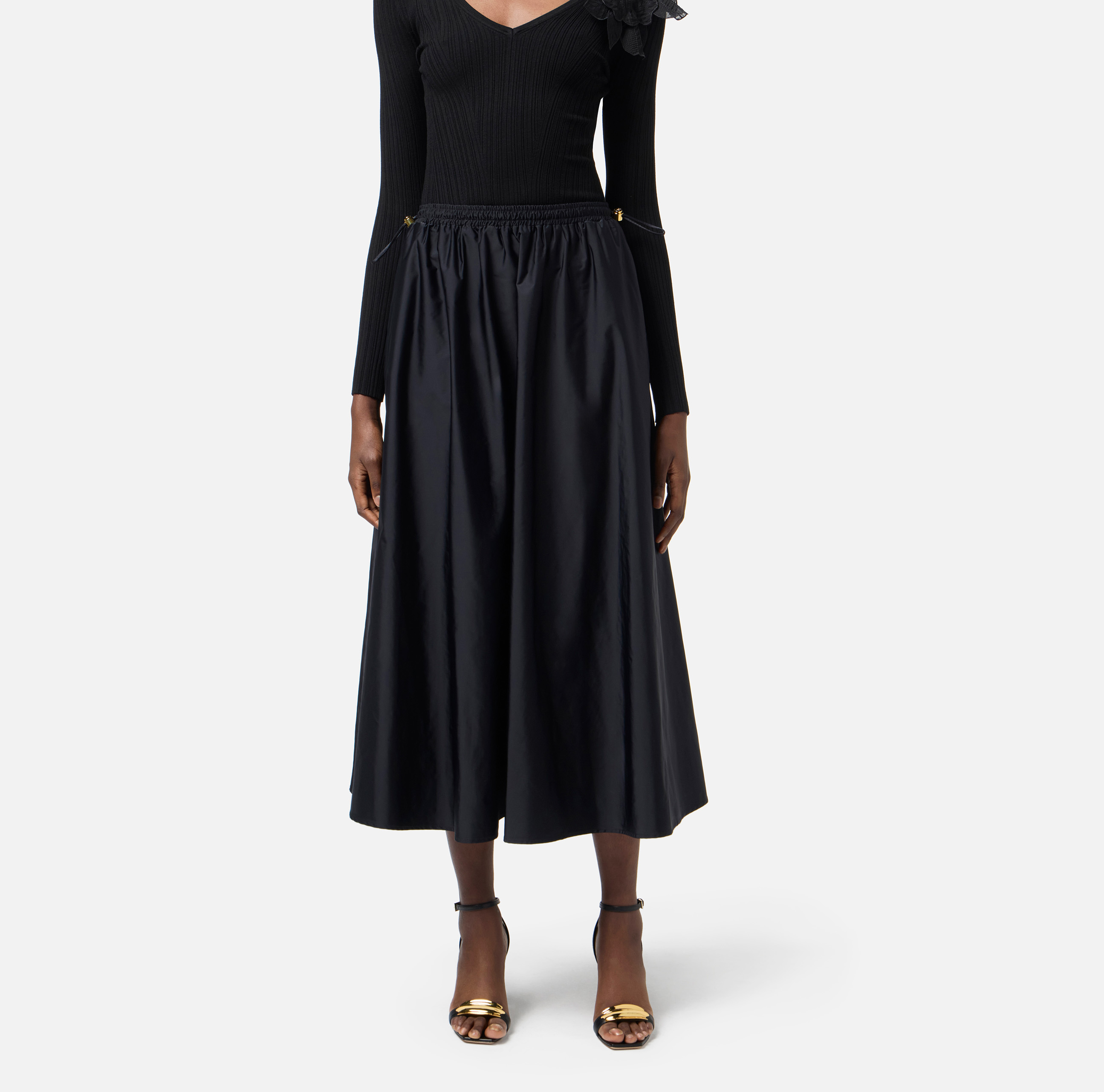 Circle Skirt Elisabetta Franchi Jacket Circle Skirt In Technical