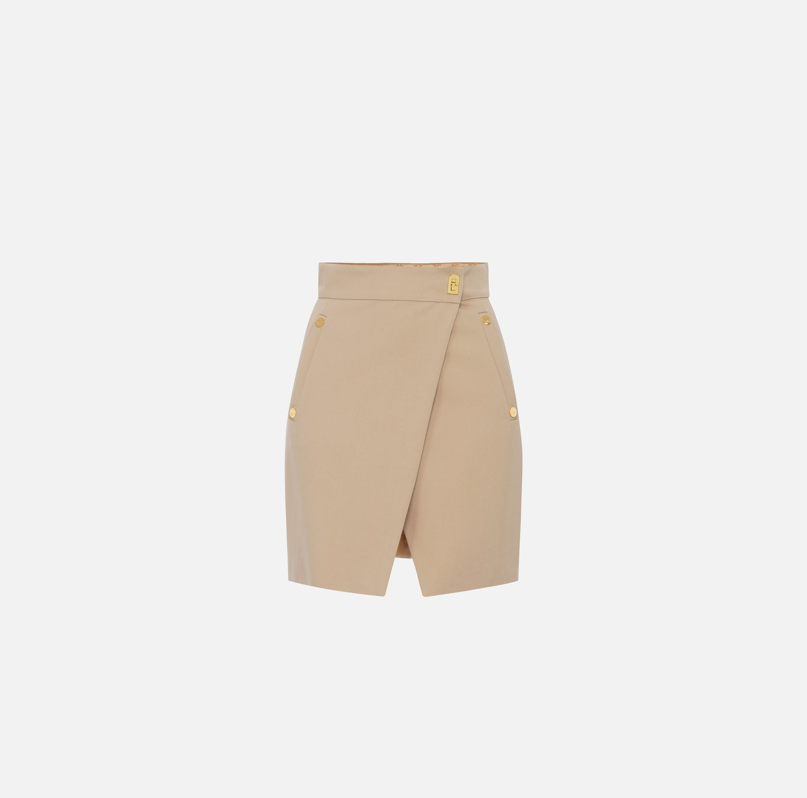 スカート ELISABETTA FRANCHI WOOL-BLEND GABARDINE SKIRT Wool-blend gabardine skirt | Elisabetta Franchi