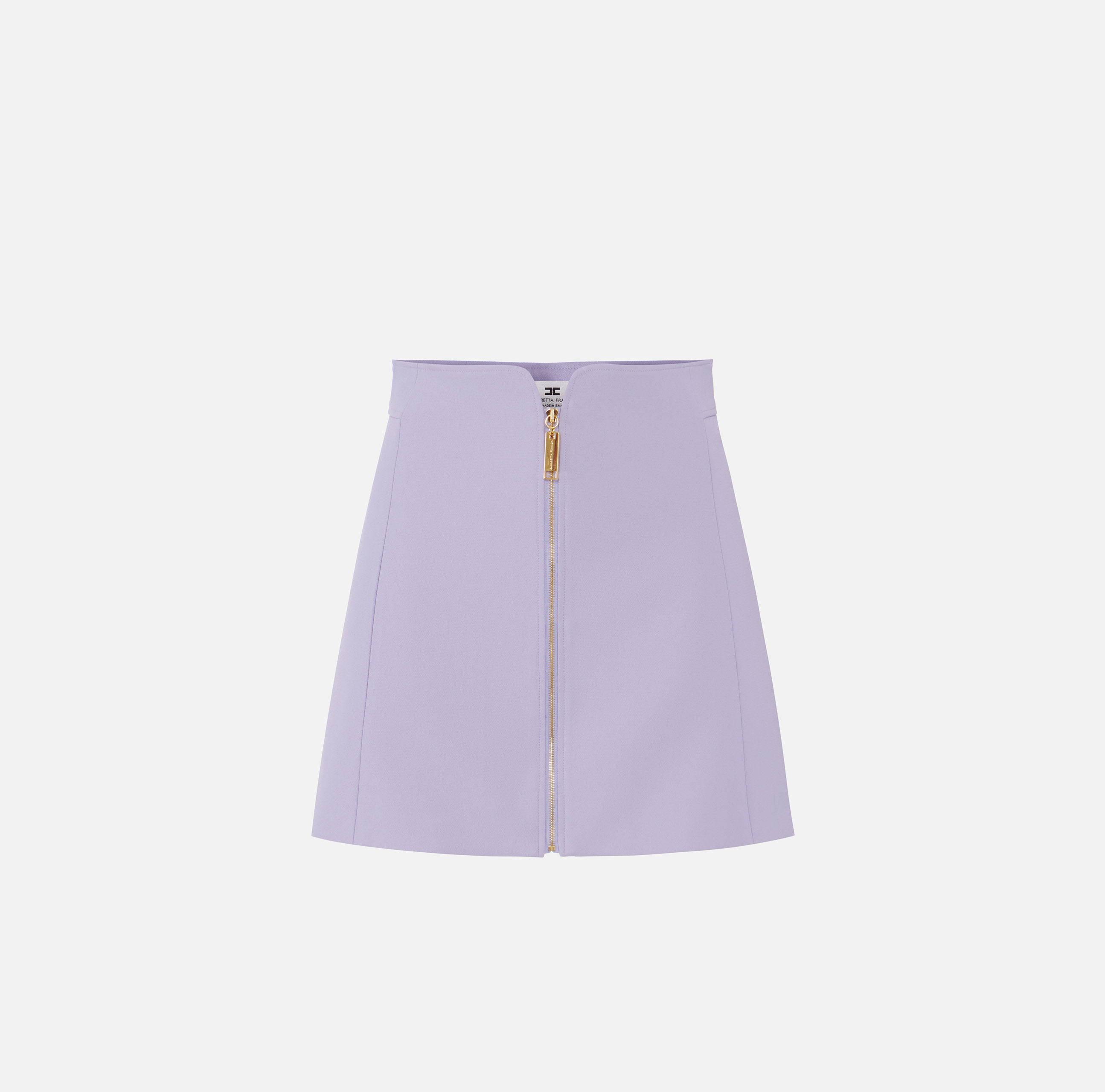 Miniskirt in double layer stretch crêpe fabric | Elisabetta Franchi