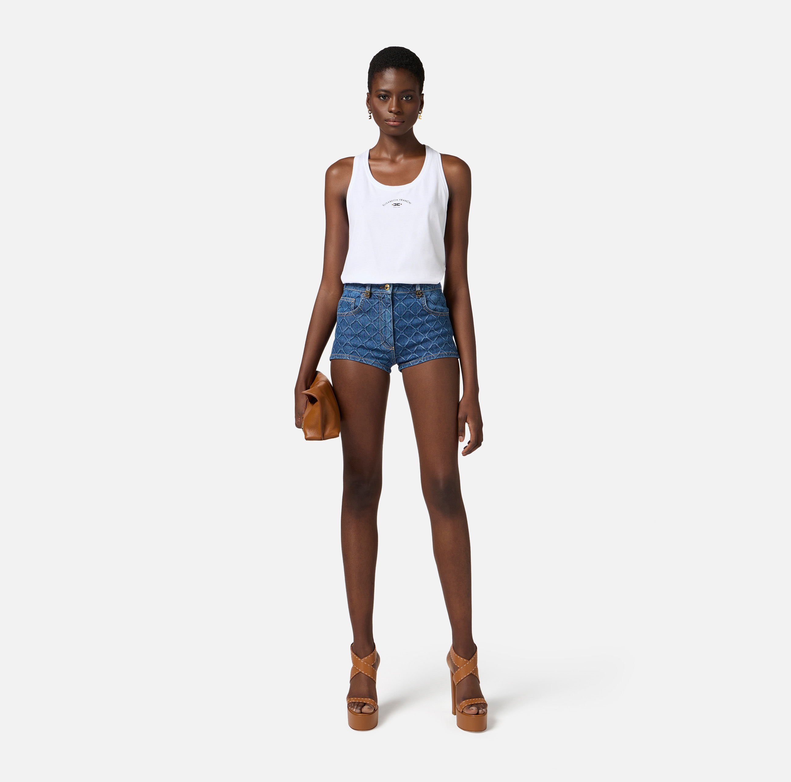 ショートパンツ ELISABETTA FRANCHI Woman Short Blue HJ35I 104 HJ35I51E2_104_3_D.jpg