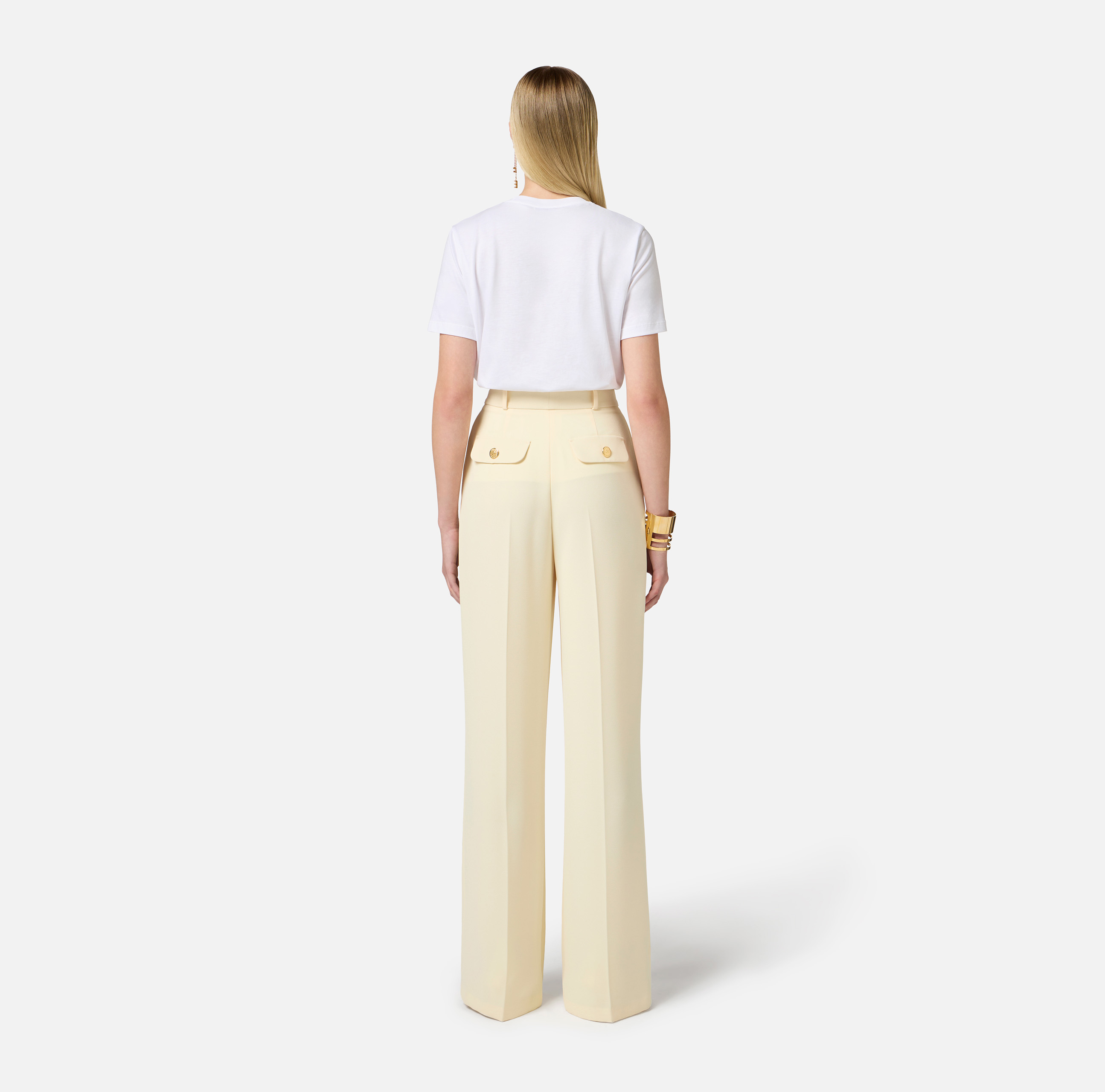 Tシャツ・カットソー ELISABETTA FRANCHI Woman T-Shirt White MA60N 270 Women's T-shirts: elegant, longline or with short sleeves