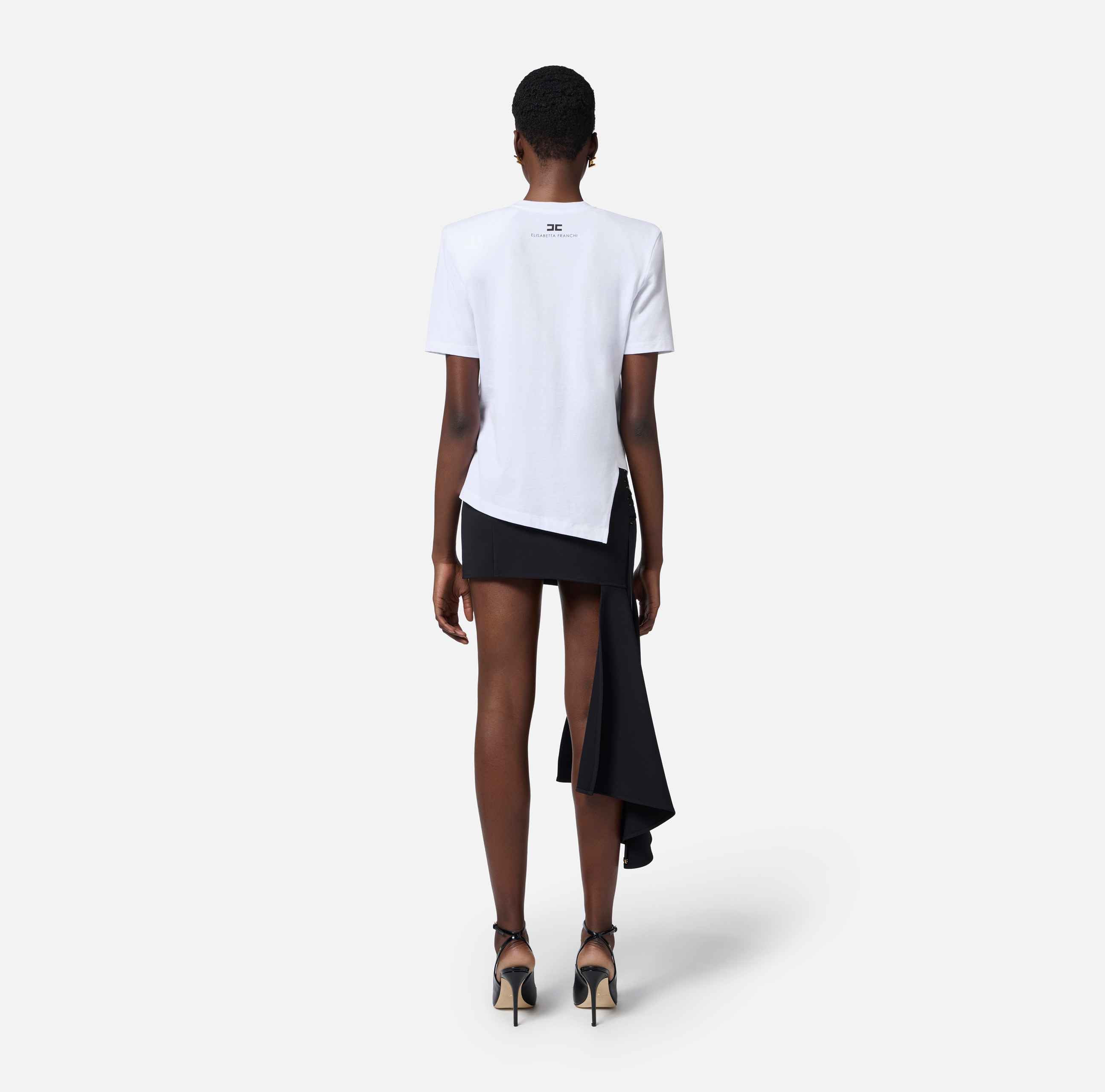 Tシャツ・カットソー ELISABETTA FRANCHI Woman T-Shirt White MA60N 270 MA00251E2_270_6_D.jpg