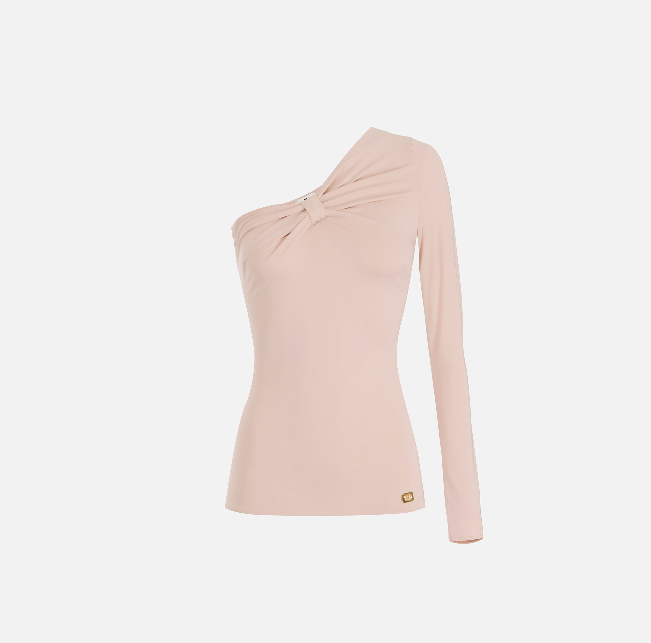 elisabetta franchi Top à épaule asymétrique en jersey léger