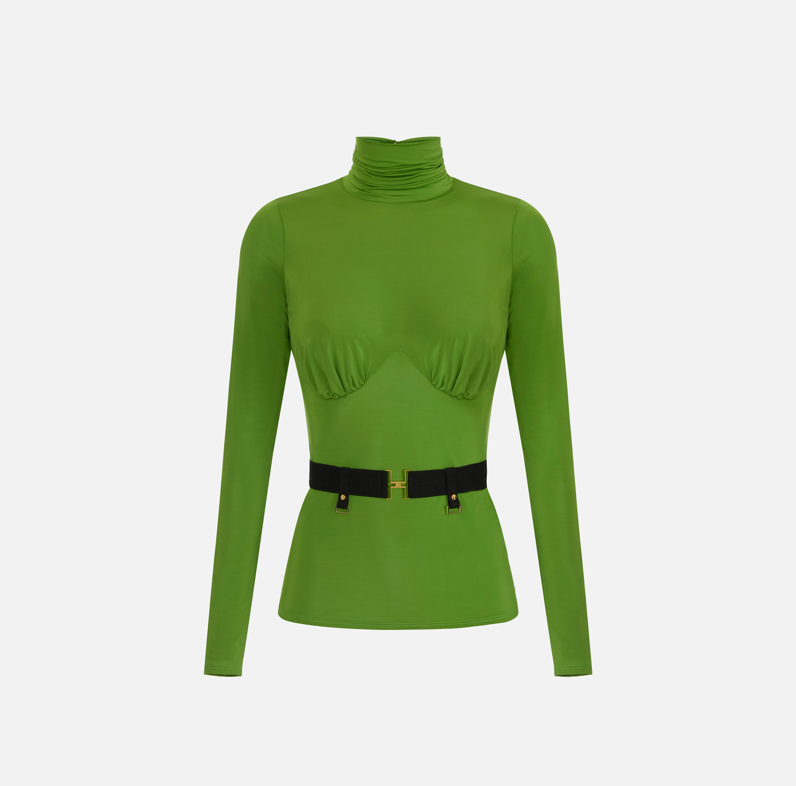 Turtleneck top in lightweight crêpe jersey fabric | Elisabetta Franchi