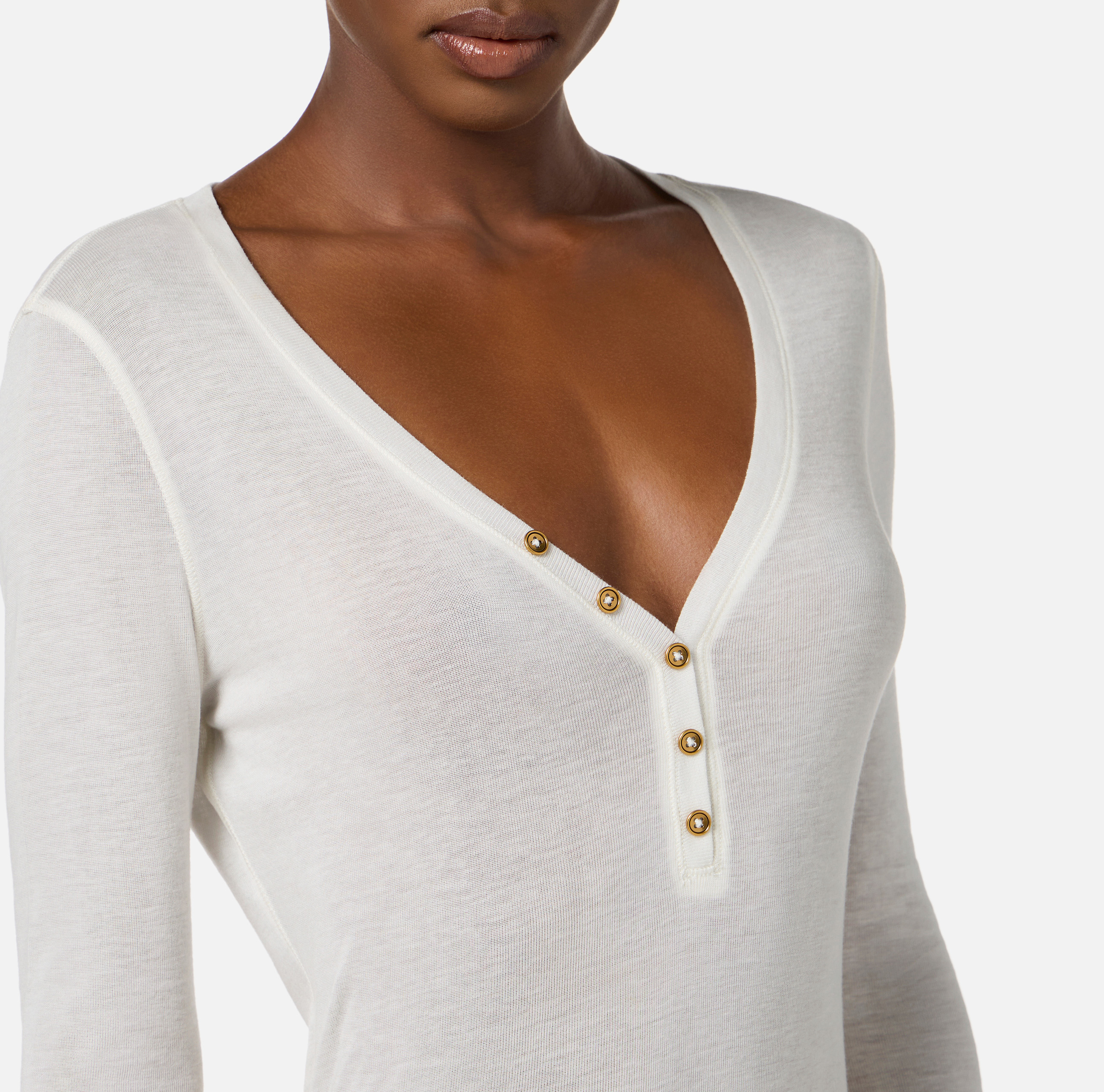 Jersey top with buttons | Elisabetta Franchi