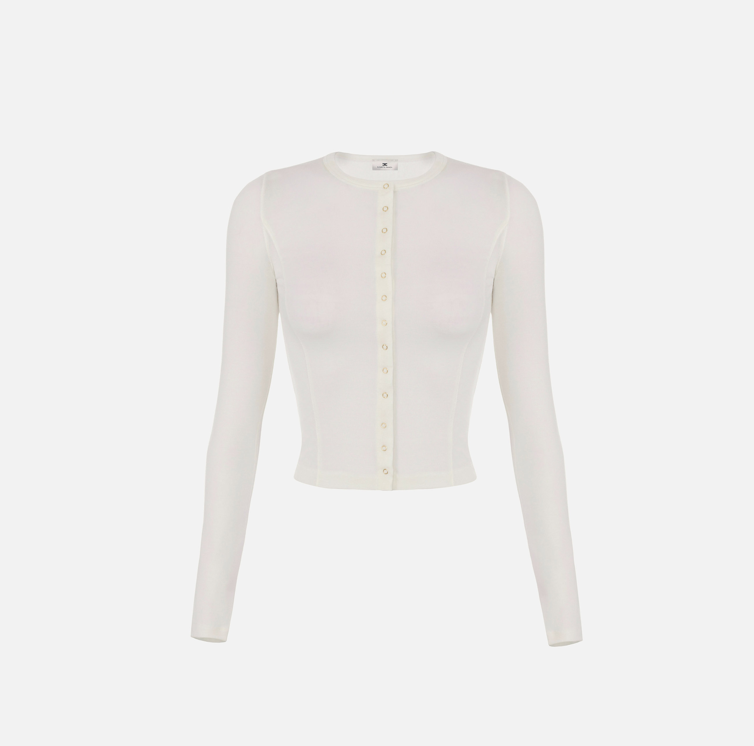 Cardigan in lightweight jersey fabric with embroidered logo