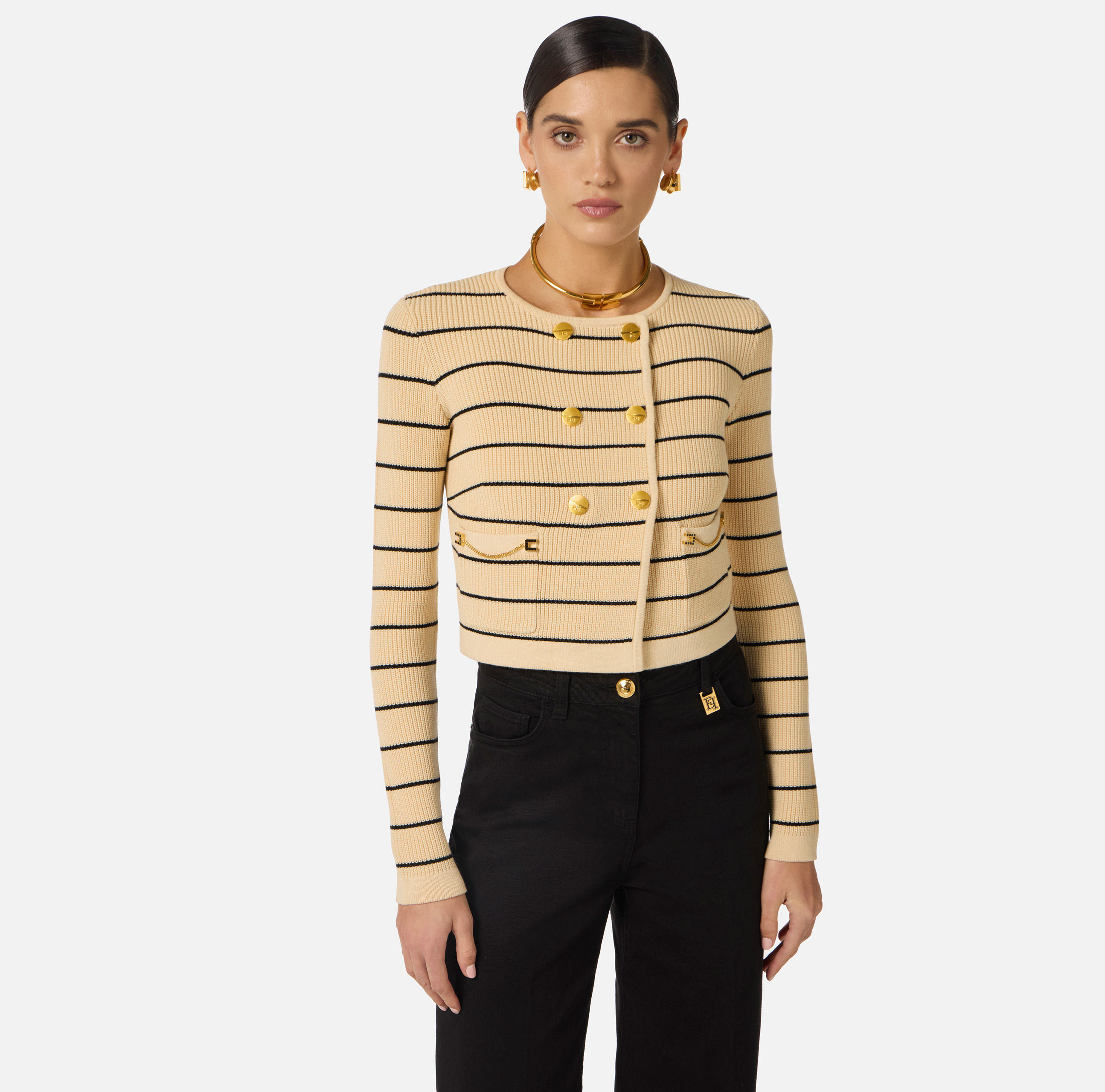 Striped knit cardigan | Elisabetta Franchi