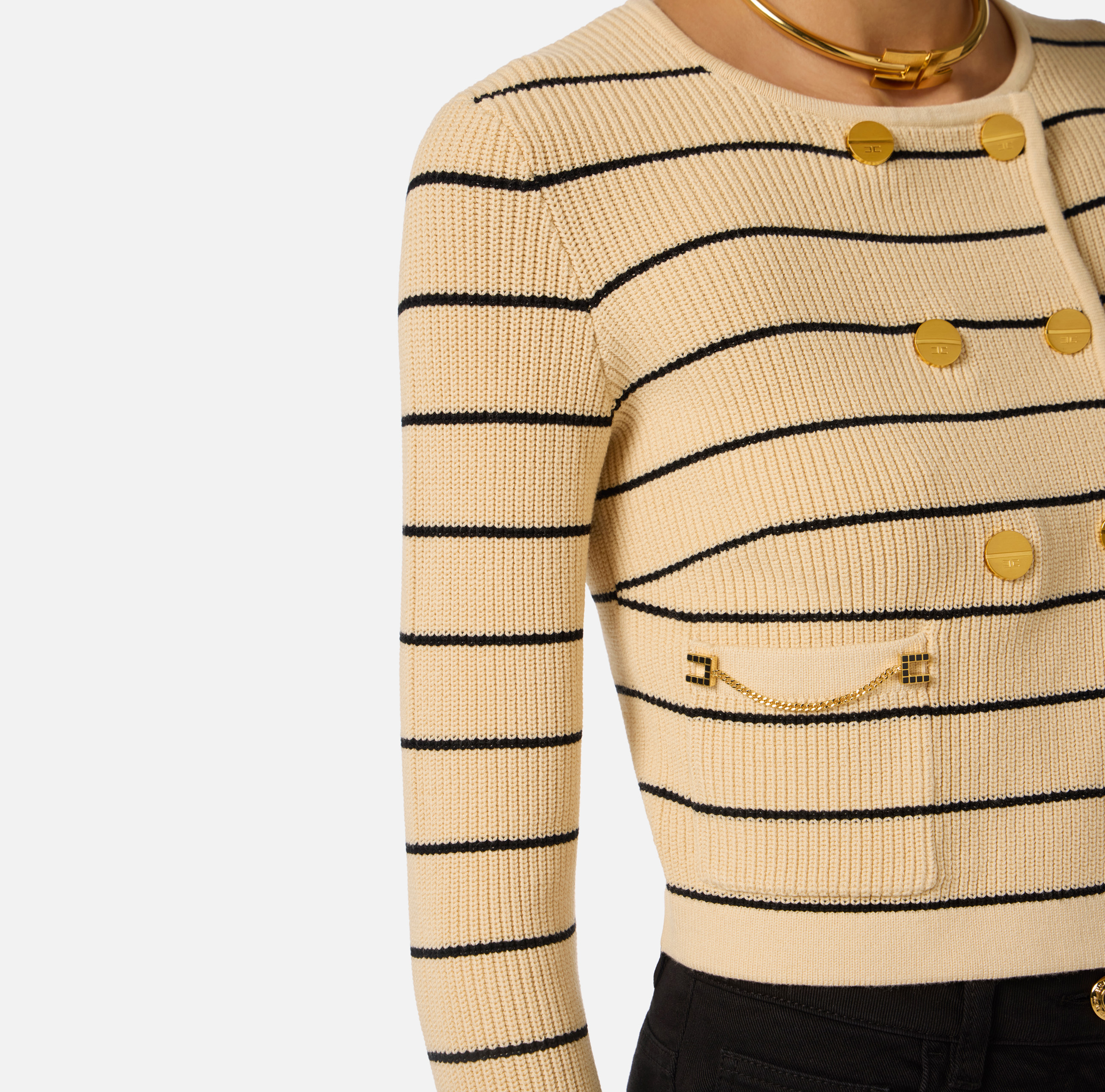 Striped knit cardigan | Elisabetta Franchi