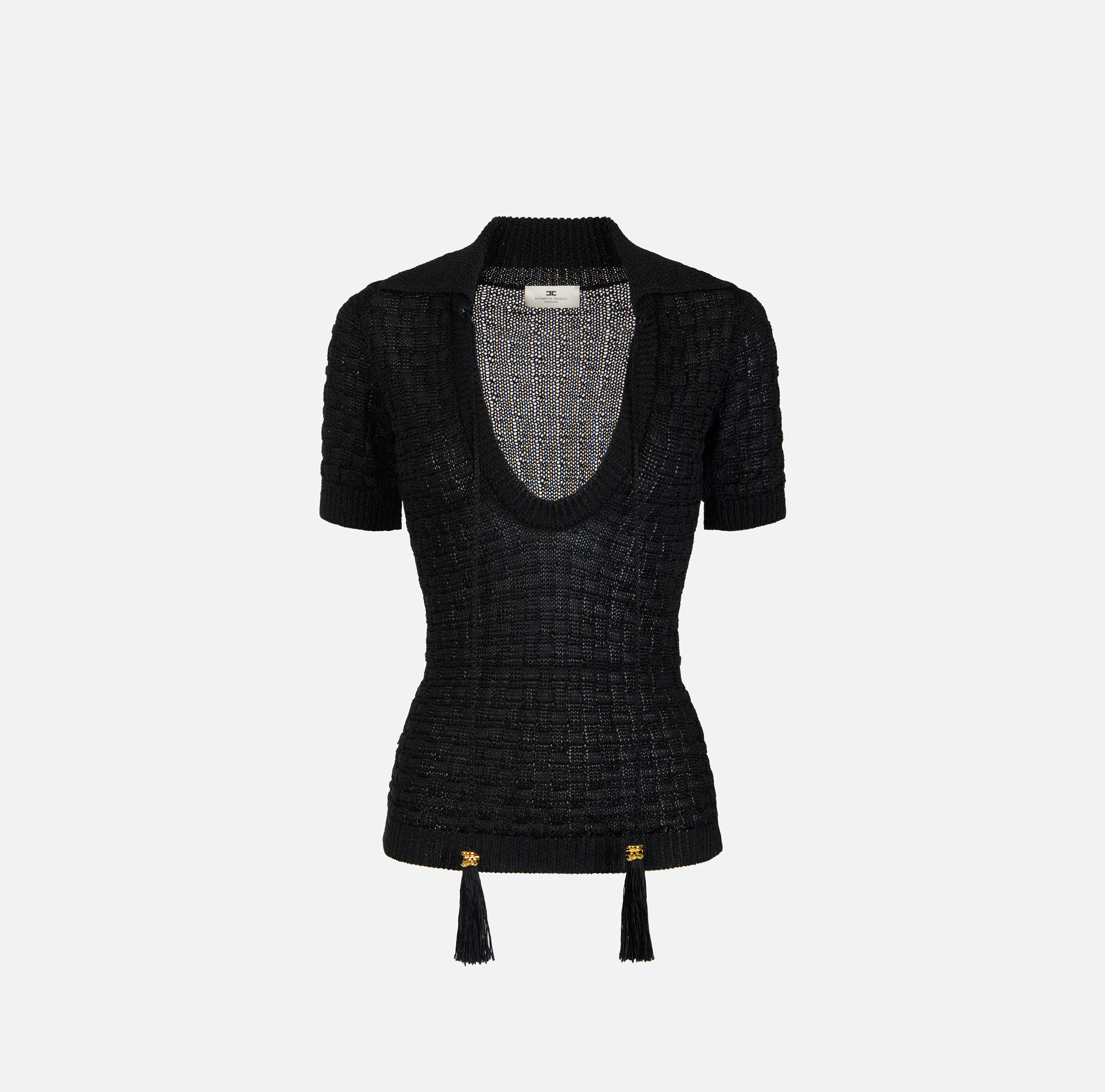 Knit top with tassels | Elisabetta Franchi