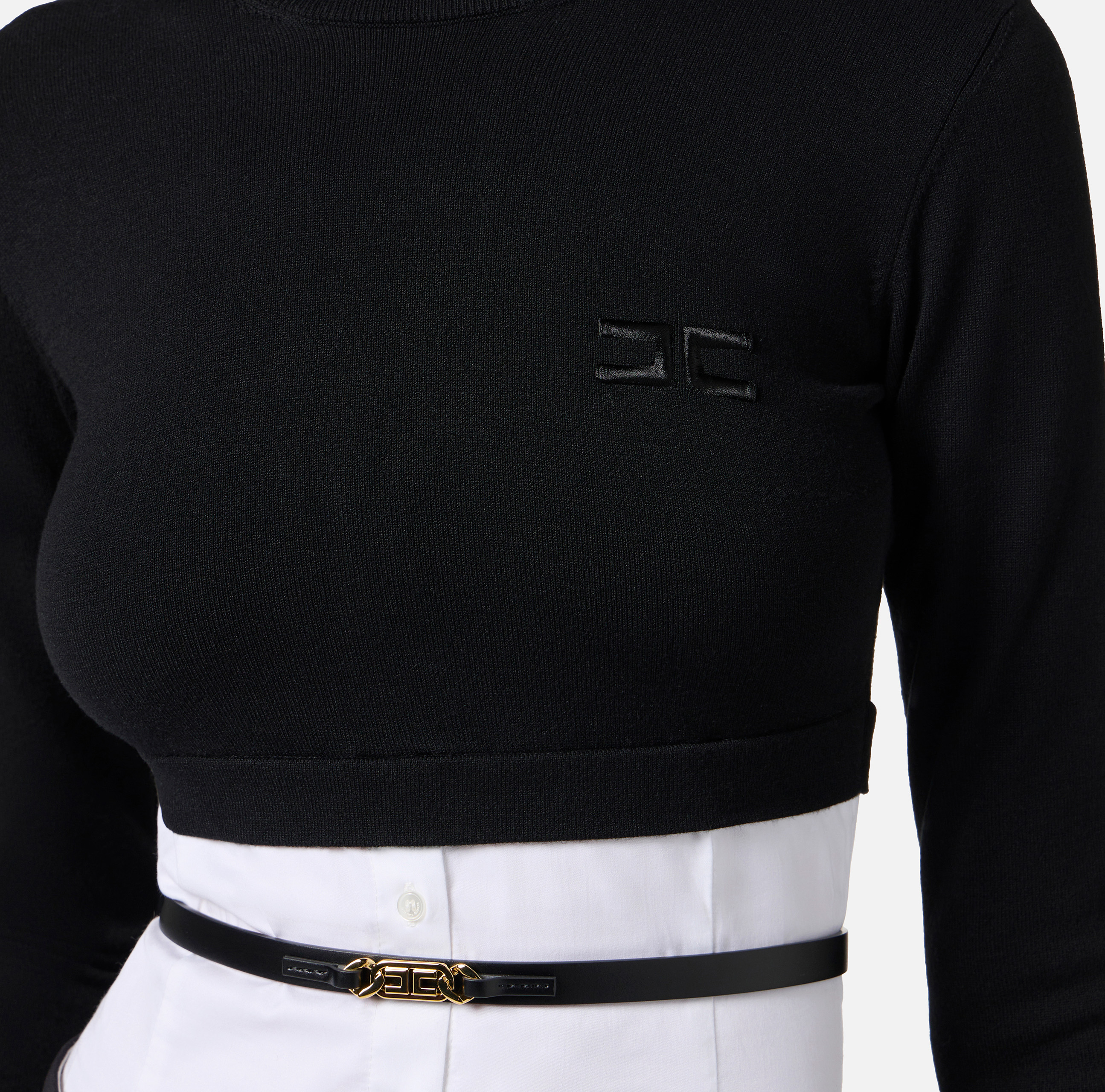 Viscose and cotton poplin top | Elisabetta Franchi