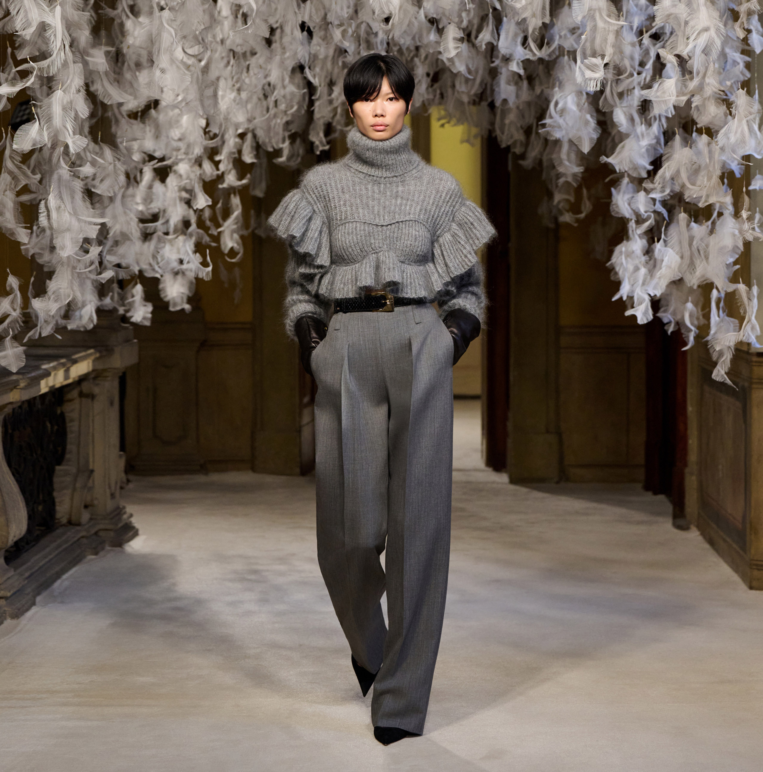 Knit pullover with ruffles | Elisabetta Franchi