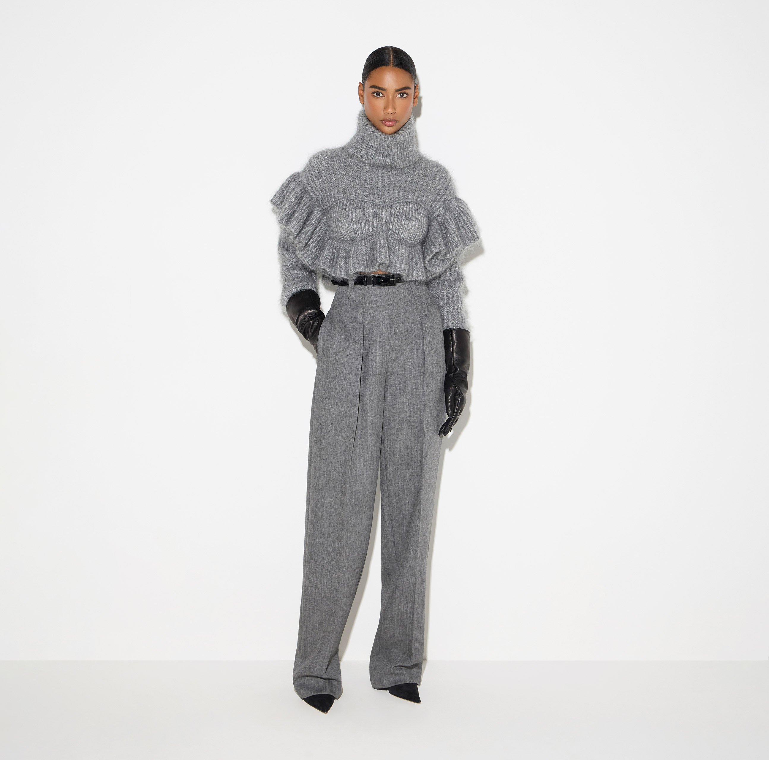 Knit pullover with ruffles | Elisabetta Franchi