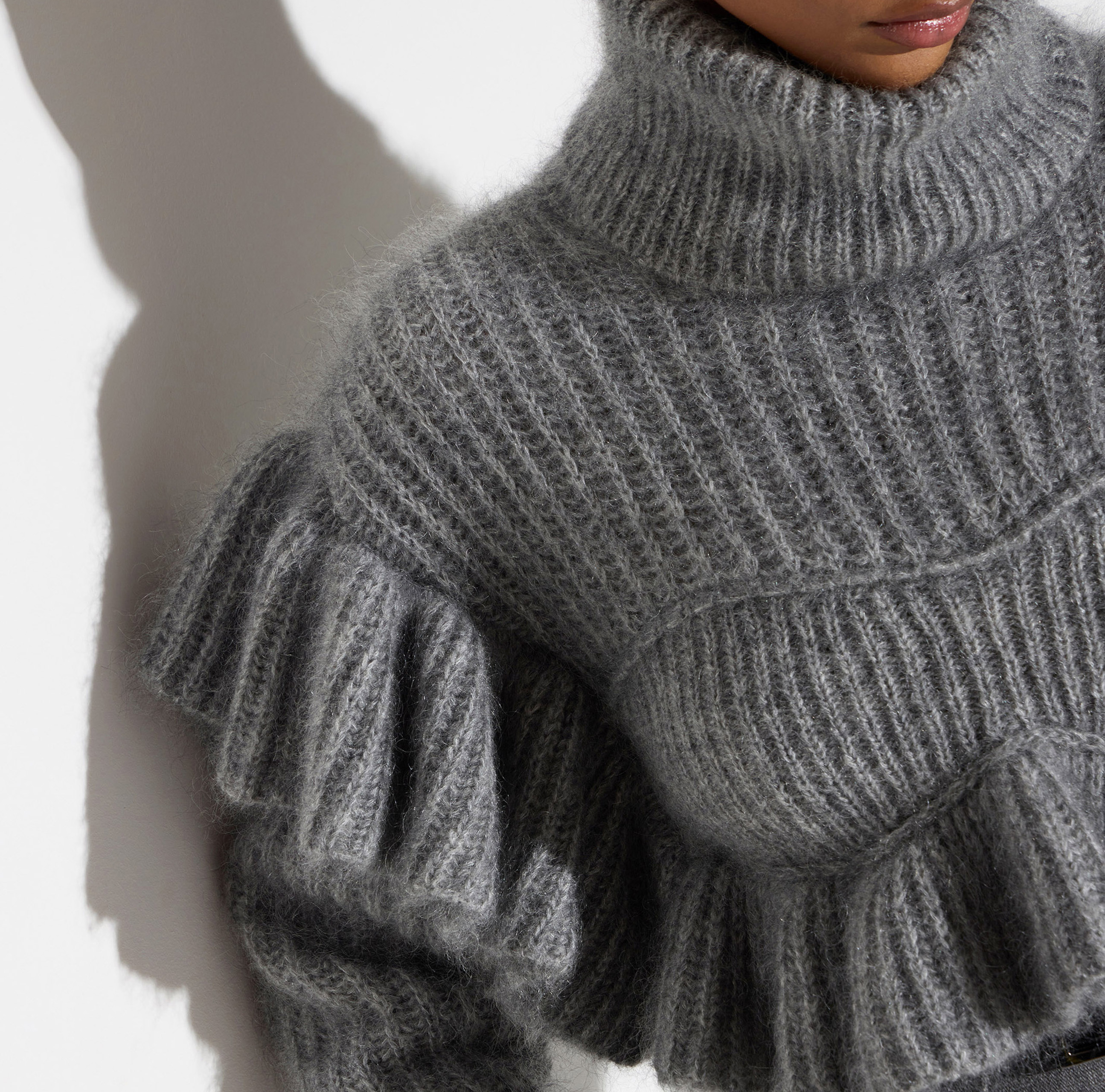 Knit pullover with ruffles | Elisabetta Franchi