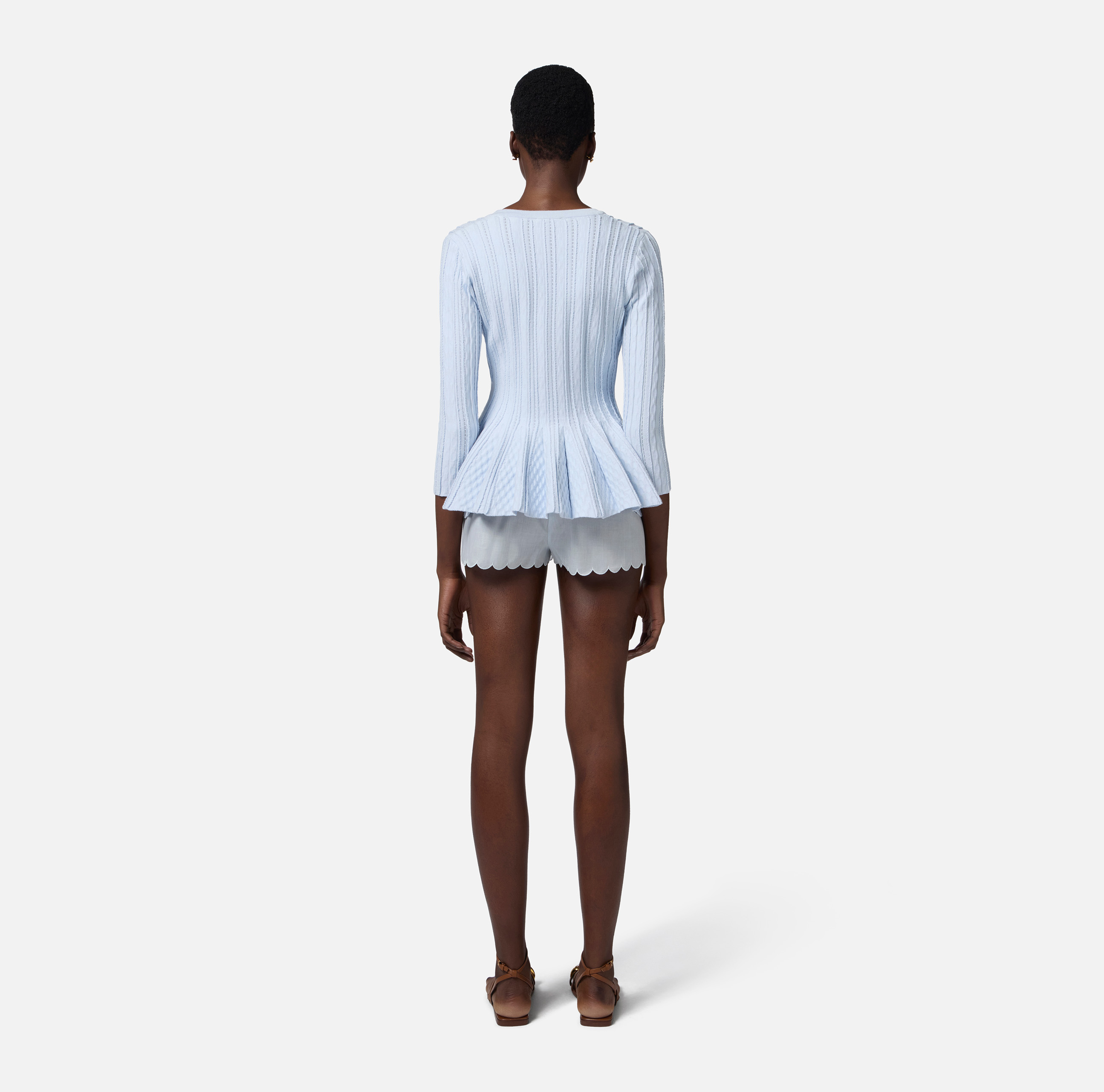 Knit cardigan with pleats | Elisabetta Franchi