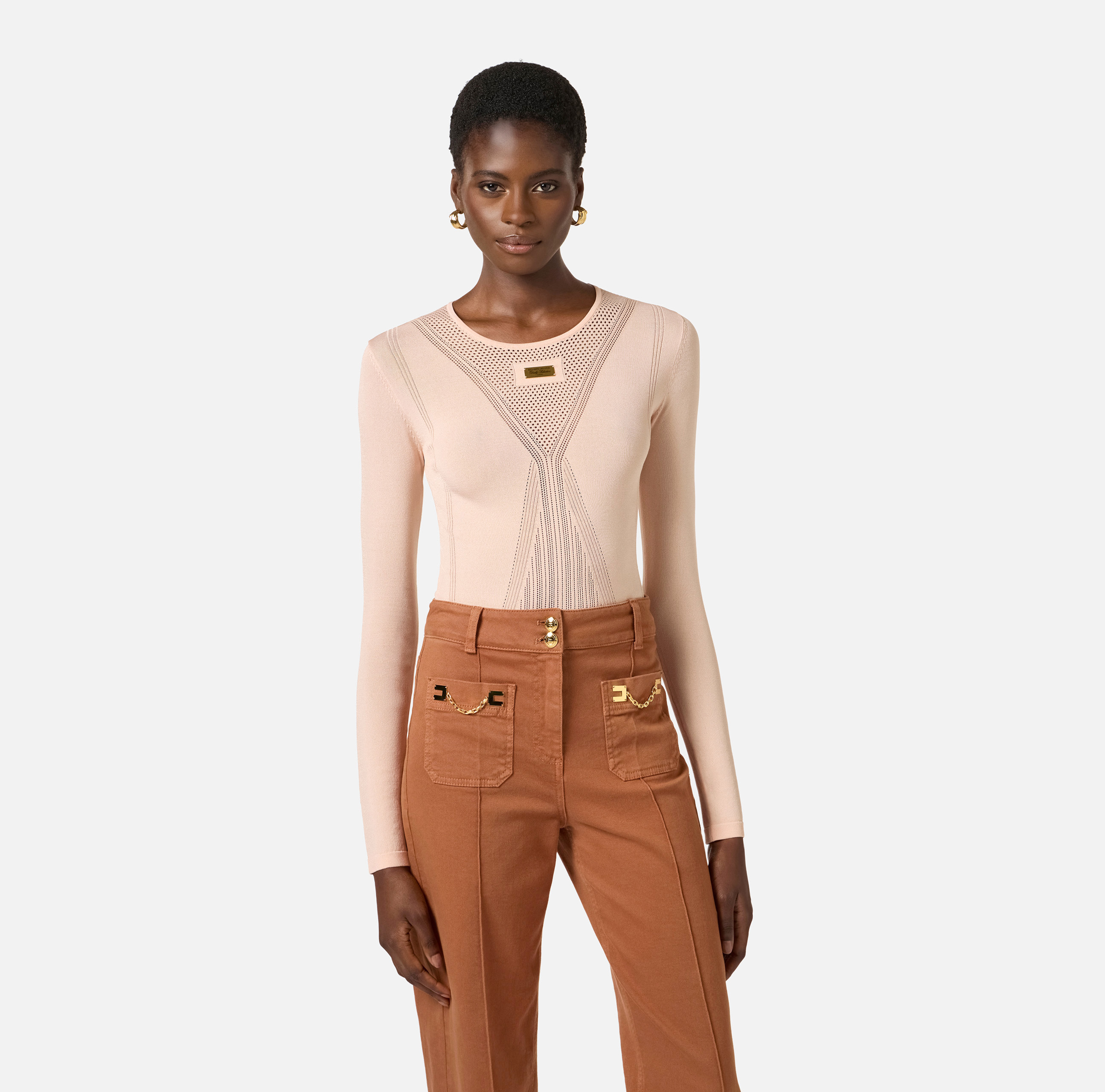 Top in open-knit fabric | Elisabetta Franchi