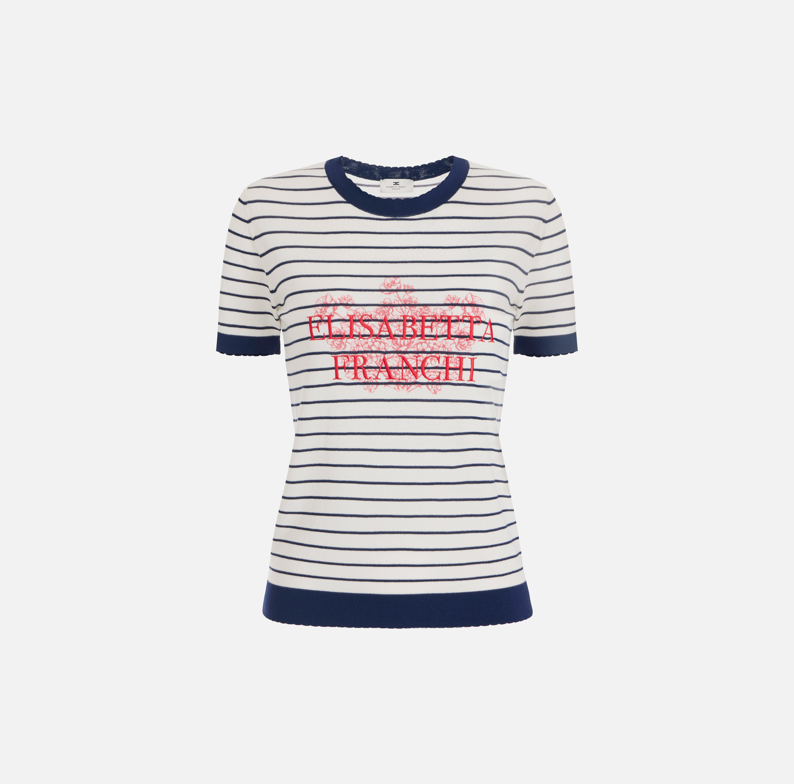 Tシャツ・カットソー ELISABETTA FRANCHI T-SHIRT WITH GRAPHIC PRINT Heavy cotton jersey T-shirt with logo | Elisabetta Franchi