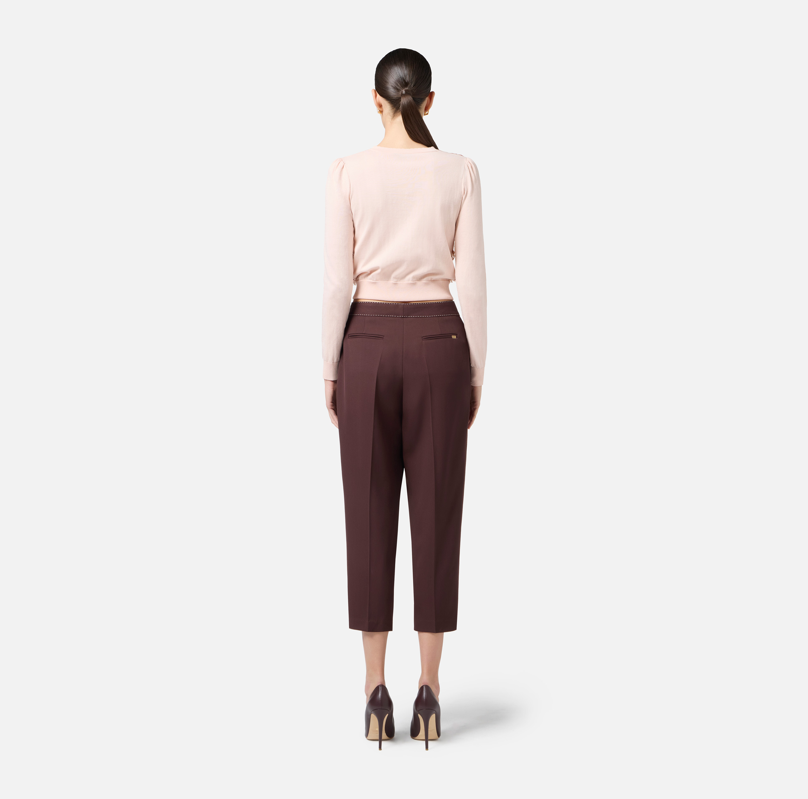 Cotton cardigan with embroidered sequins | Elisabetta Franchi