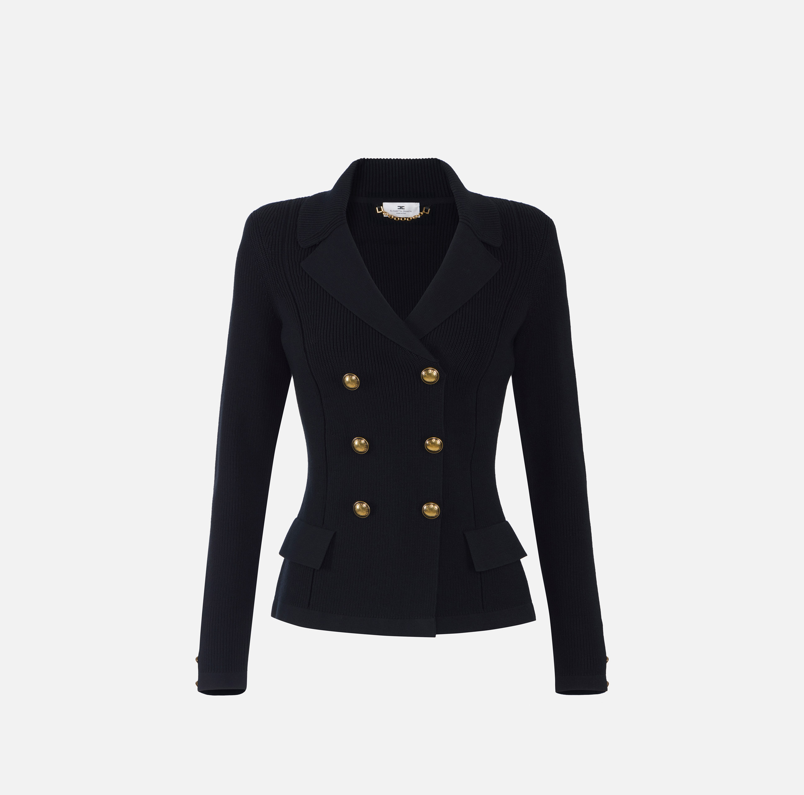 Elisabetta Franchi ブラック テーラードジャケット 38 Elisabetta Franchi CROC PRINT JACKET $297.65 USD - Biffi Boutiques