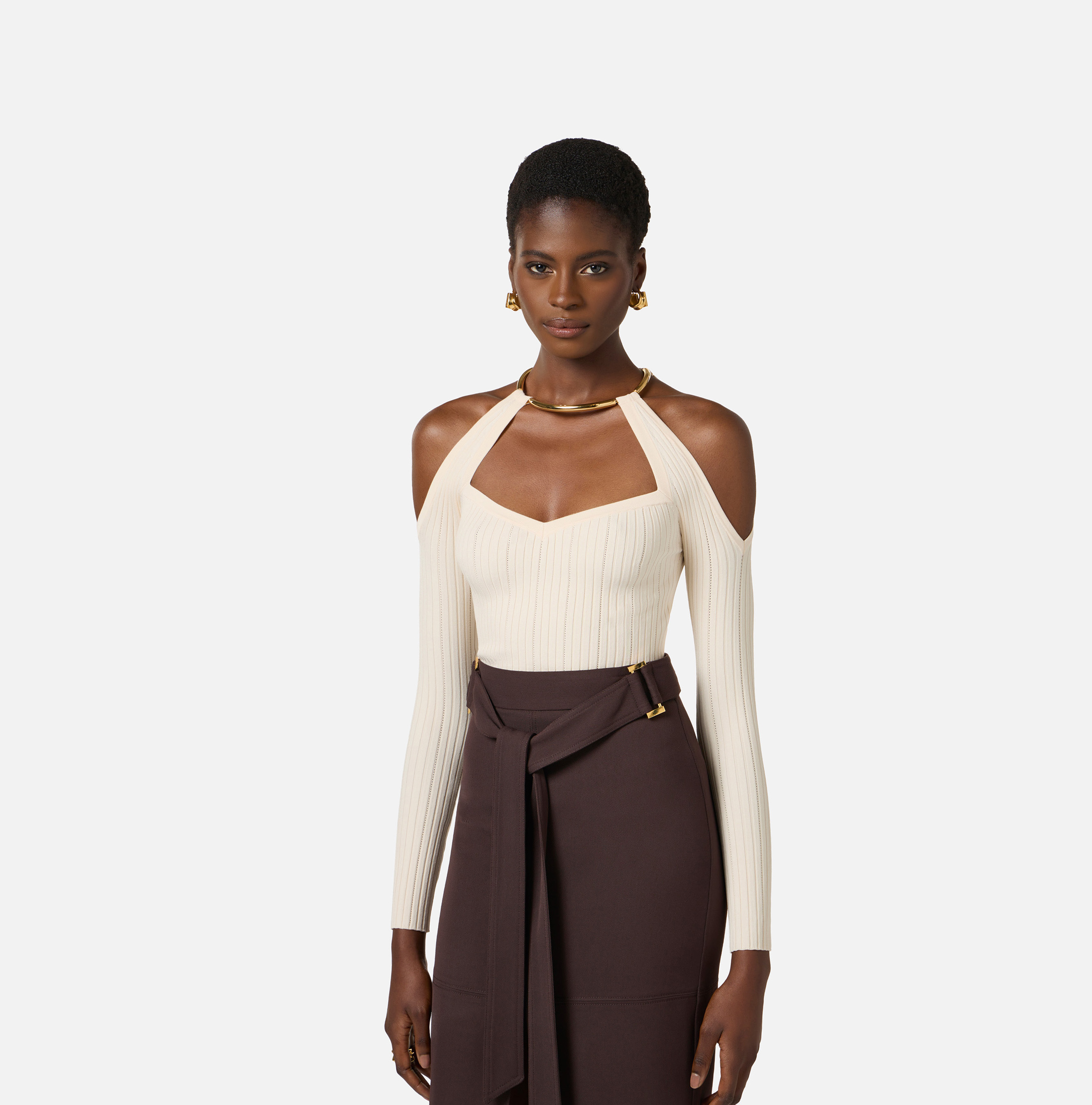 Knit top with jewel detail | Elisabetta Franchi