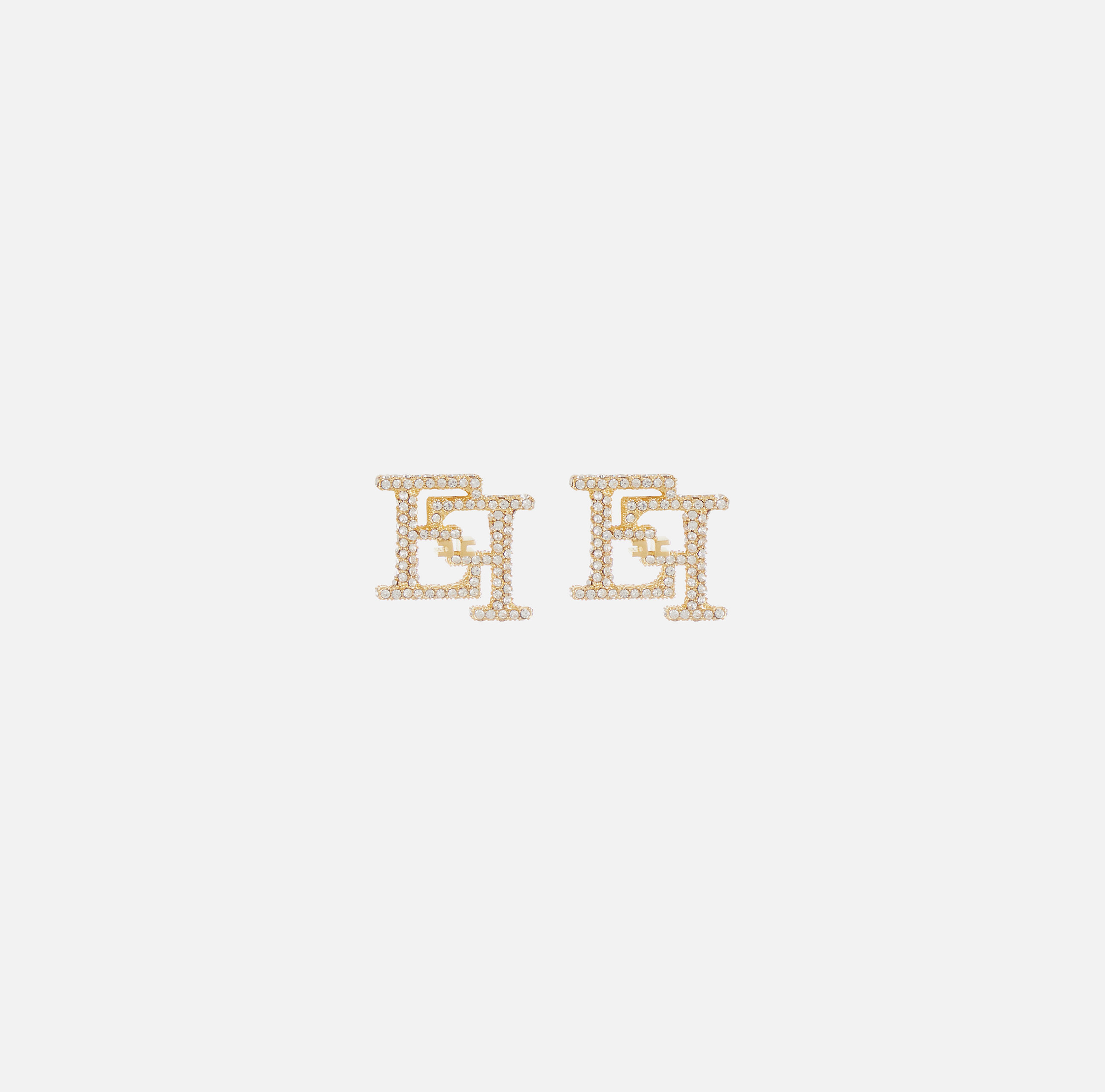 イヤリング ELISABETTA FRANCHI DOUBLE LOGO EARRINGS Earrings with double logo | Elisabetta Franchi