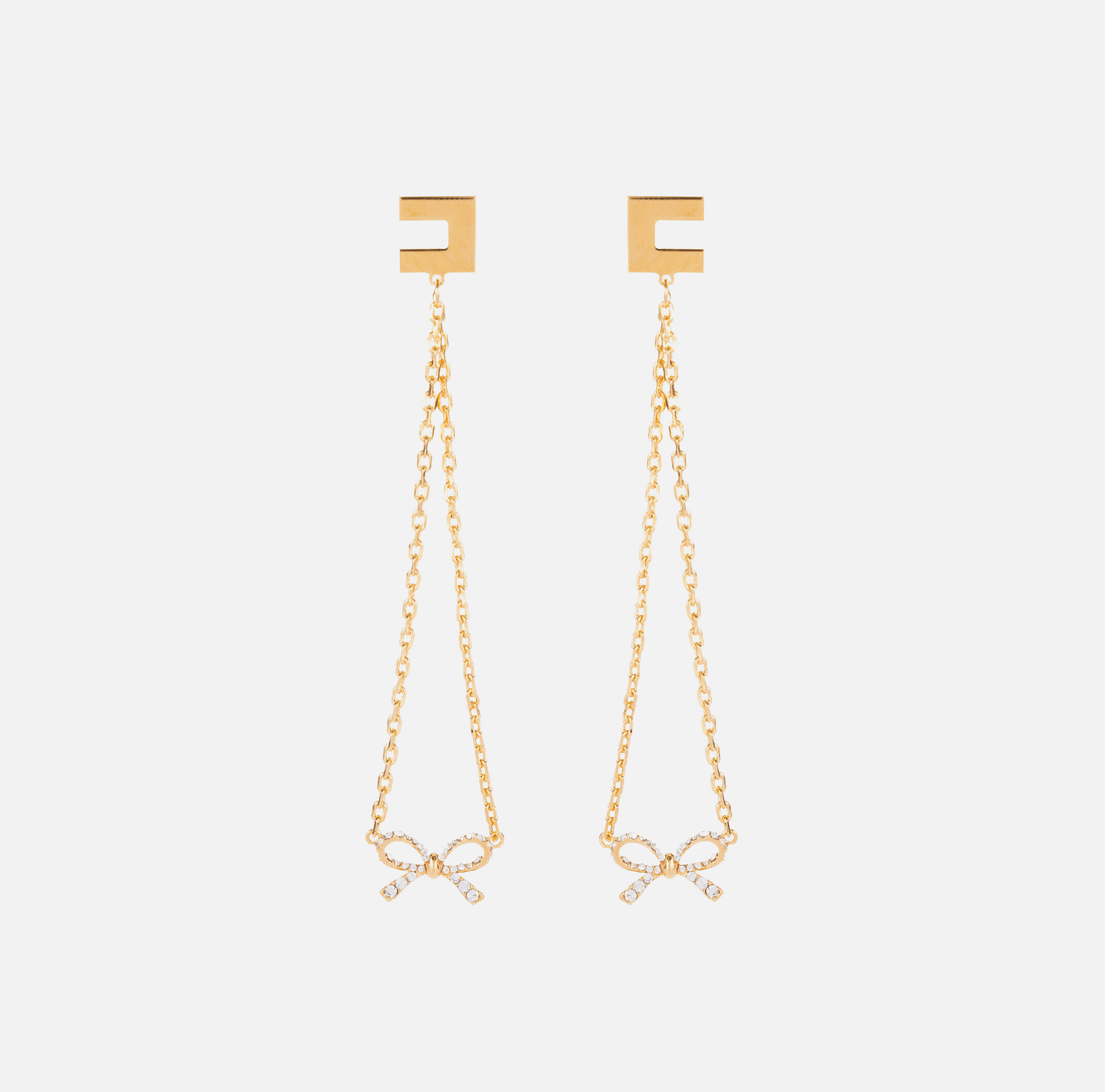 【関税・送料込み】ELISABETTA FRANCHI TONE L EARRINGS Elisabetta Franchi women's earrings in velvet or35b47e2