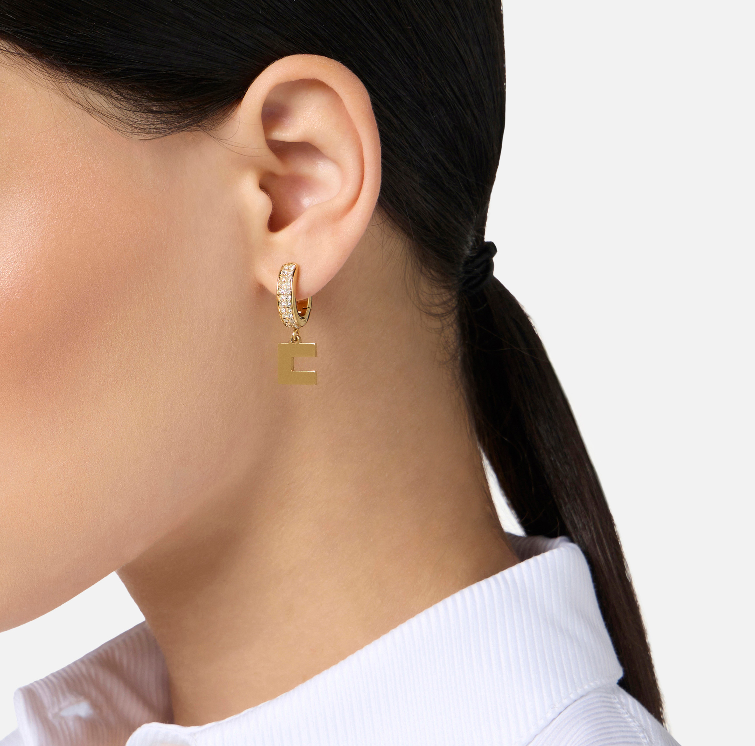 Gold galvanic mini hoops | Elisabetta Franchi