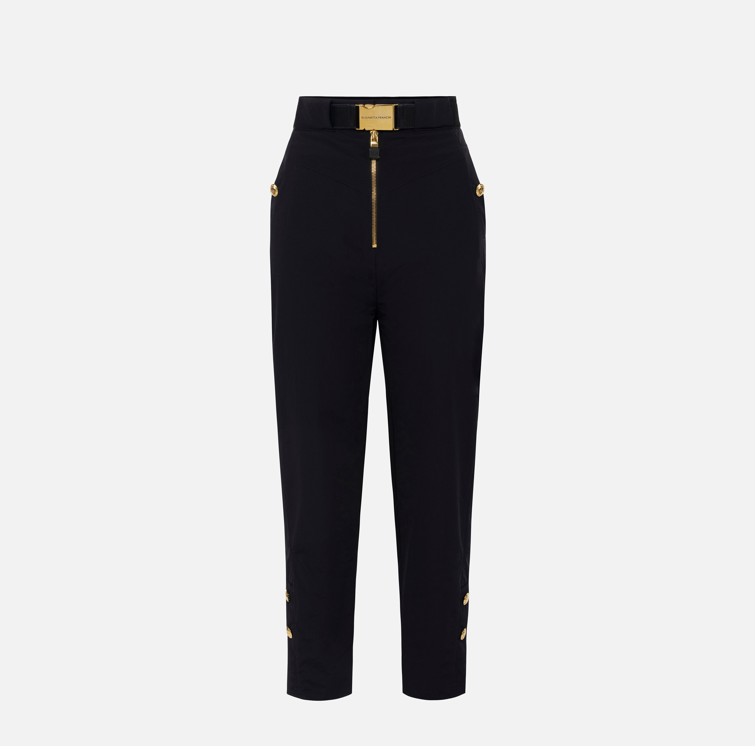 elisabetta franchi Pantalon en voile technique avec ceinture