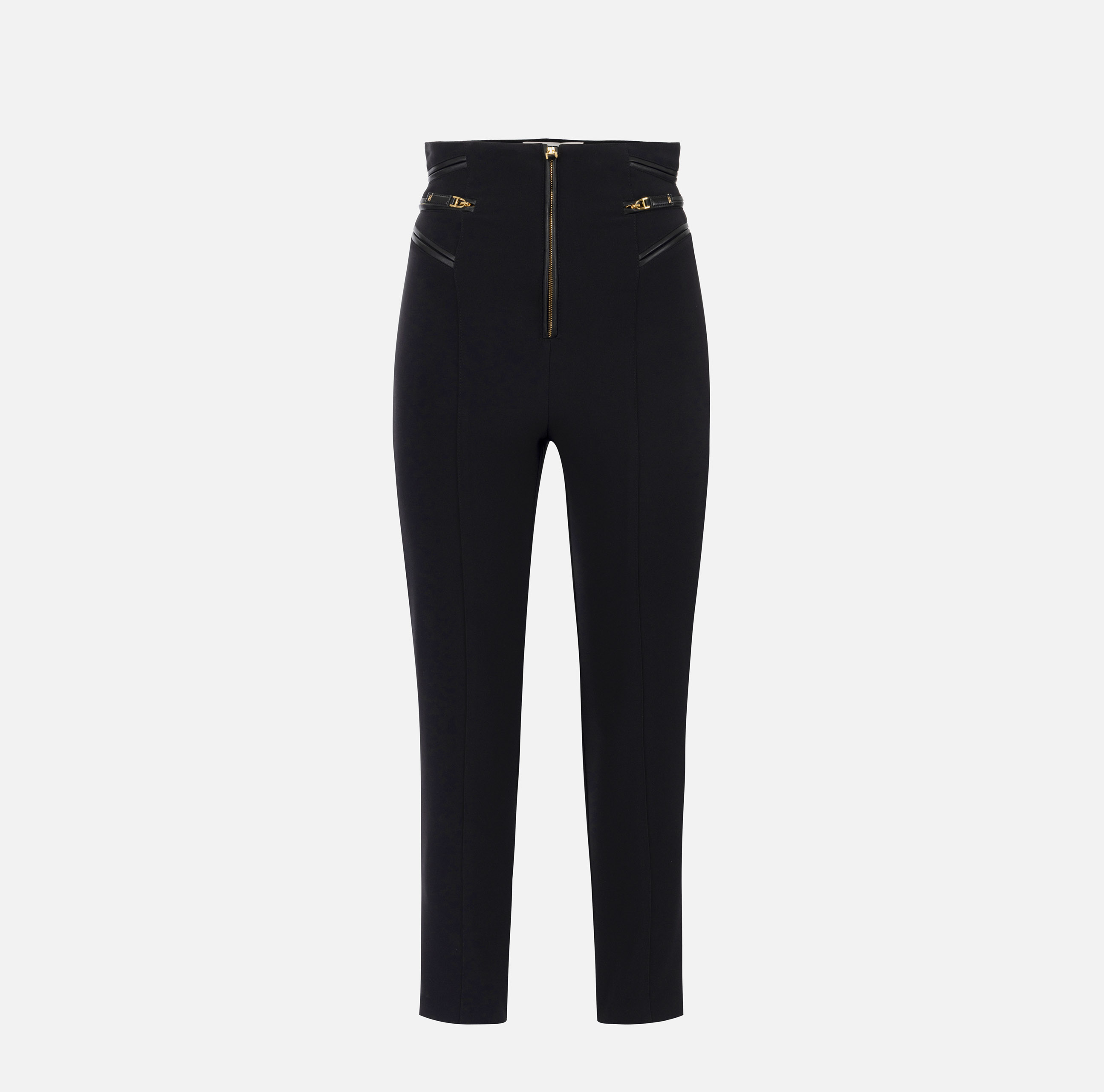 Crêpe trousers with zip details | Elisabetta Franchi