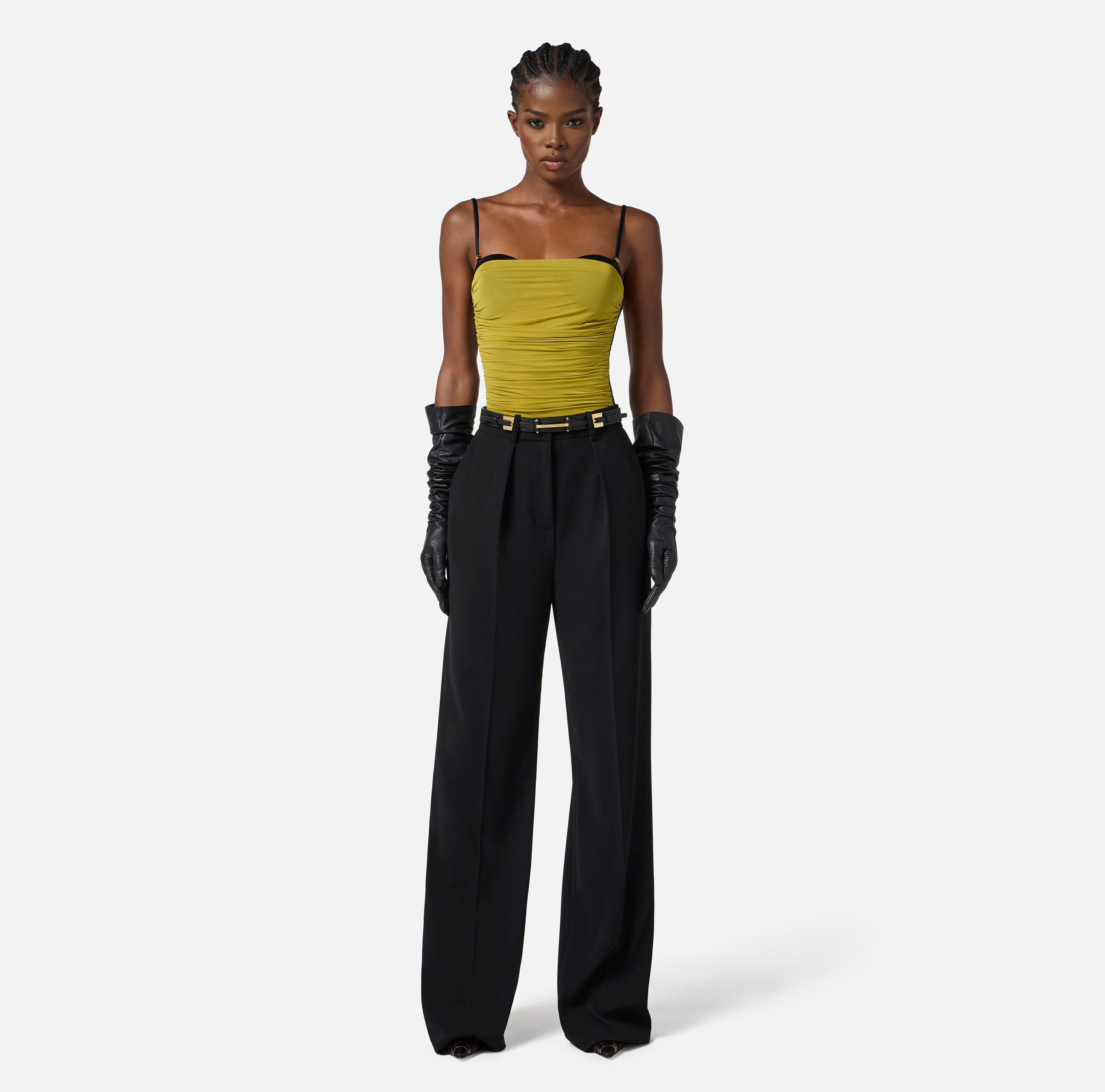 ELISABETTA   FRANCHI ワイドパンツ ワイドパンツ レッド（赤）系 L ELISABETTA FRANCHI