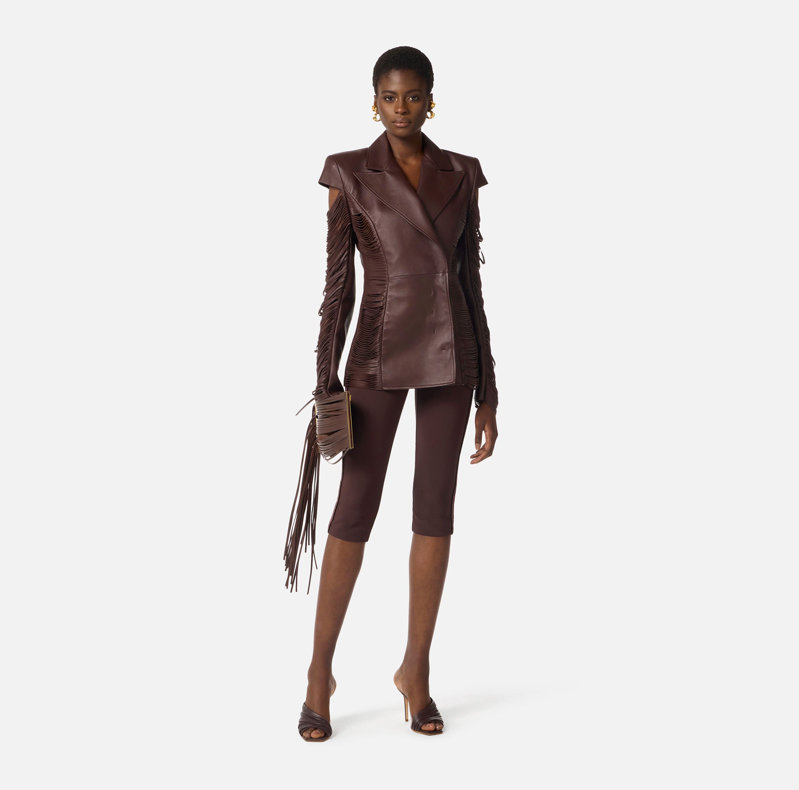 Trousers in lightweight crêpe and satin fabrics | Elisabetta Franchi
