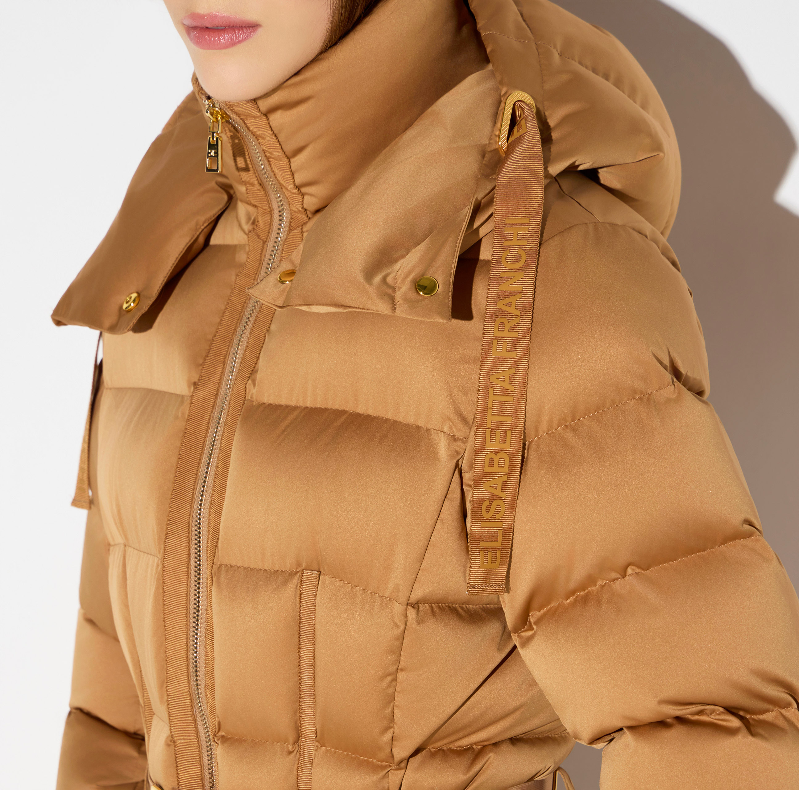 Down jacket in voile fabric | Elisabetta Franchi