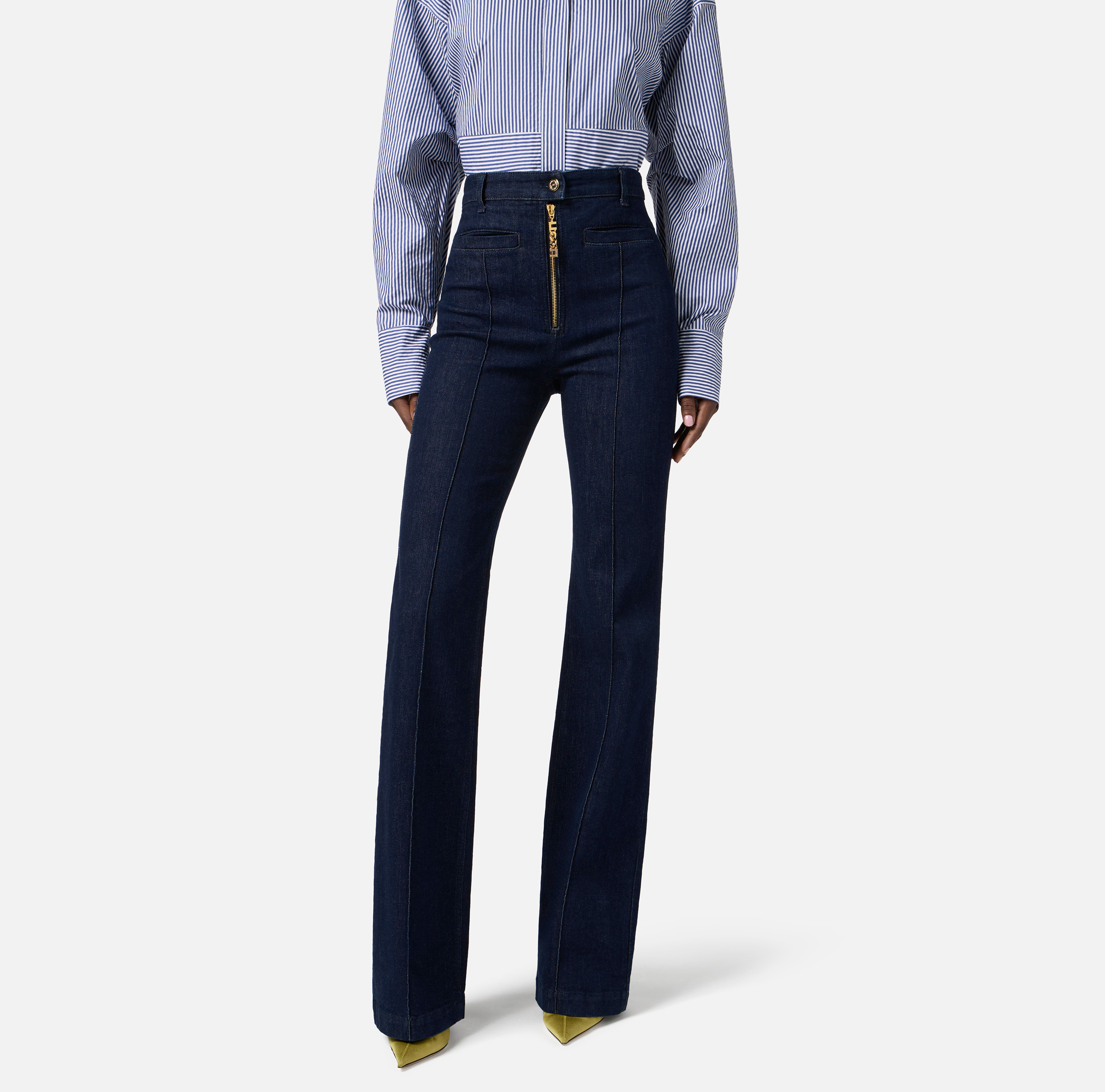 Jeans with jewel zip | Elisabetta Franchi