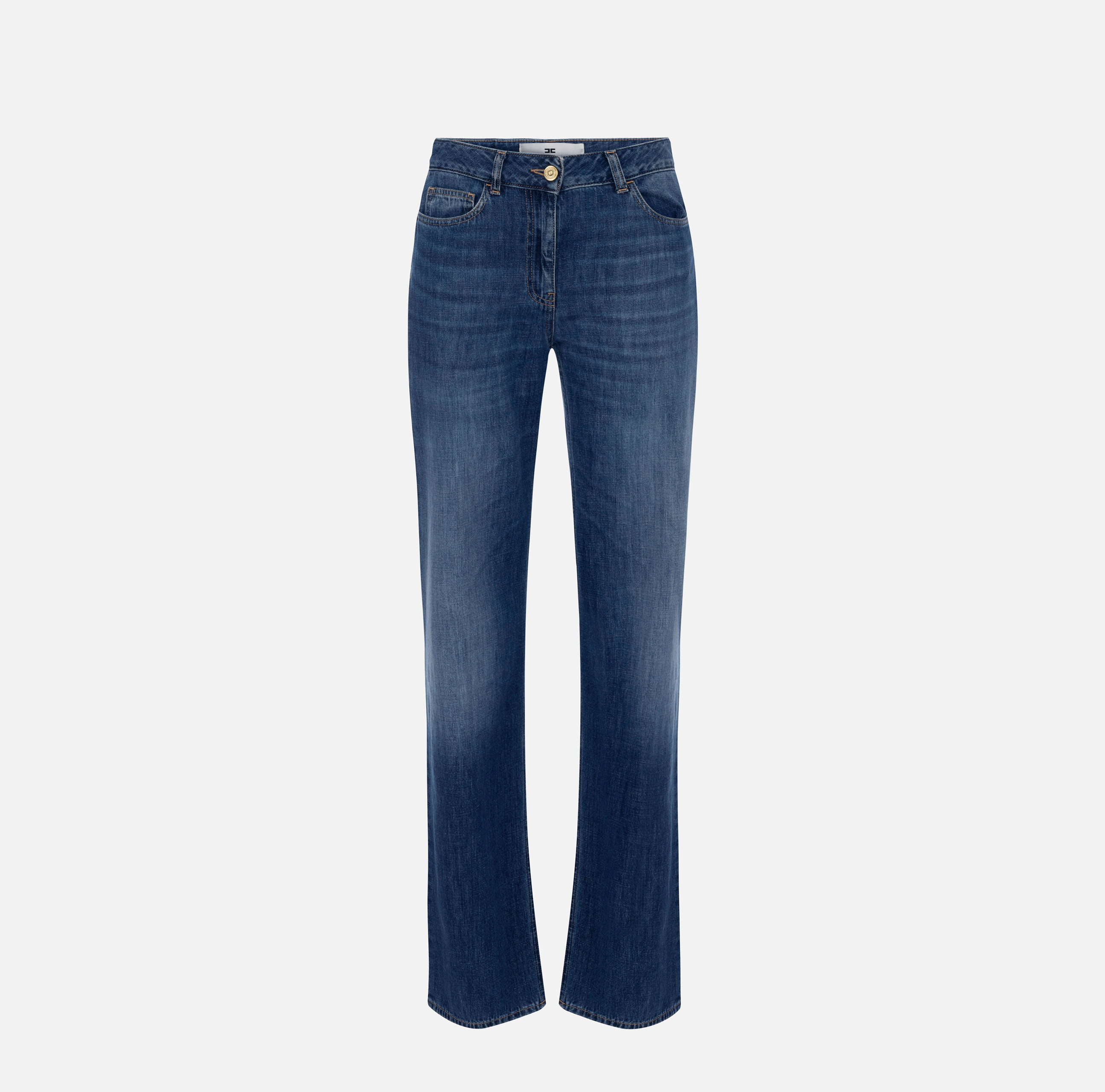 デニム・ジーパン ELISABETTA FRANCHI Woman Jeans Blue PJ88N 104 donna-abbigliamento-jeans-no-