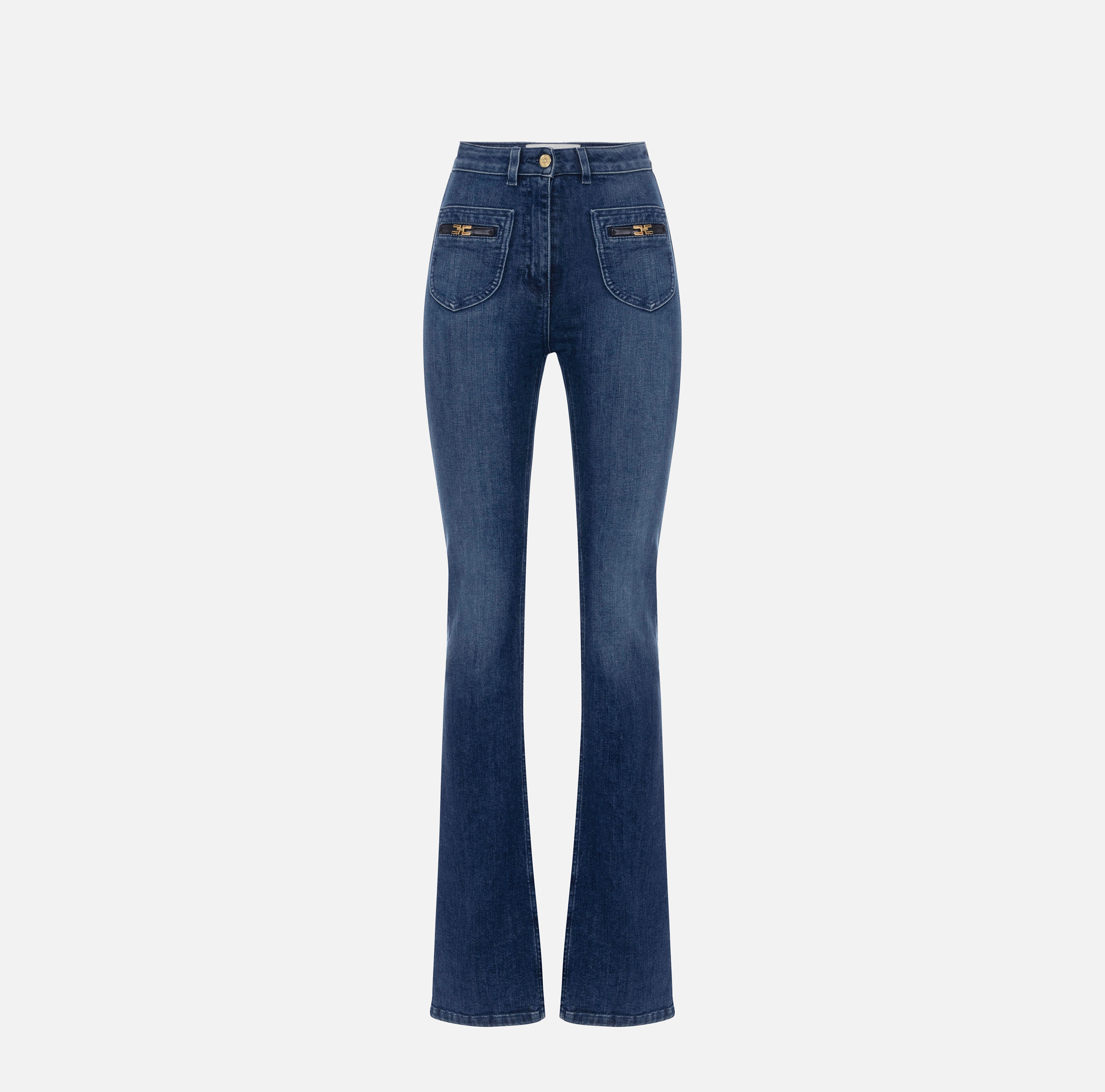 Jeans with jewel logo | Elisabetta Franchi