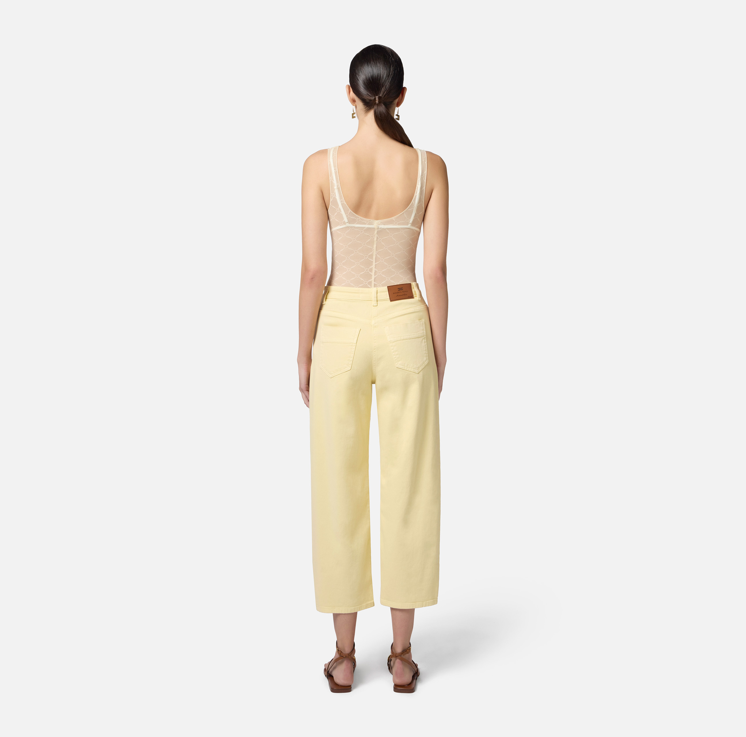 デニム・ジーパン ELISABETTA FRANCHI Women Denim Pants PJ87D51E2 DC7 YELLOW Elisabetta Franchi Jeans Donna PJ87D51E2 | Lamberti 1870