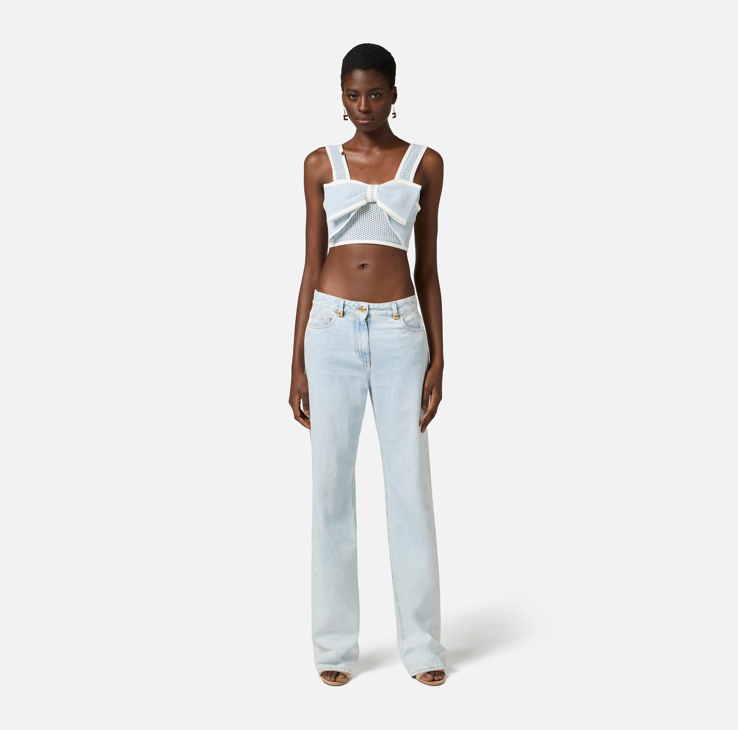 デニム・ジーパン ELISABETTA FRANCHI Woman Jeans White PJ93N 360 Elisabetta Franchi Jeans - White - Women | PJ93N51E2360